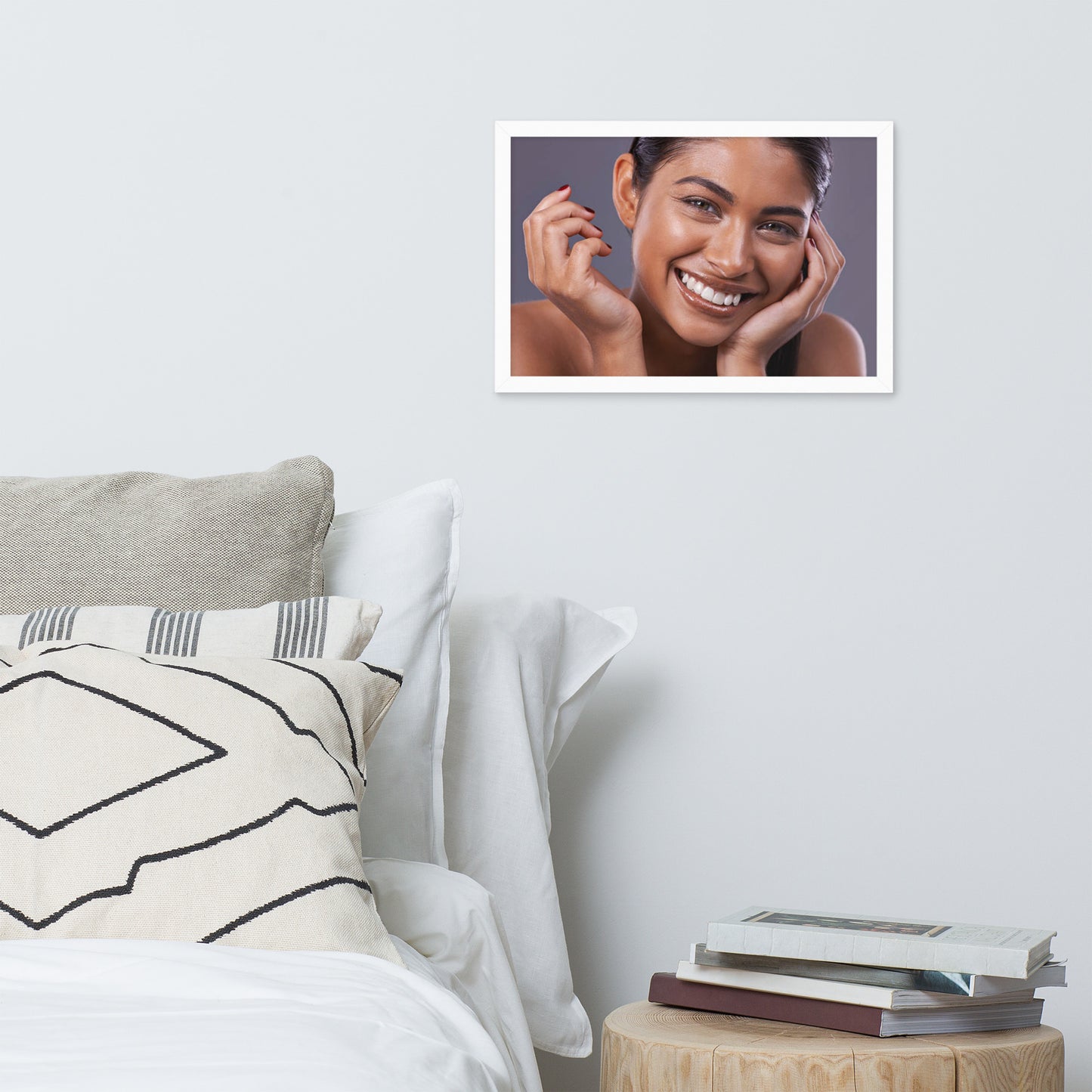 Smiles + Laughter = Priceless. Framed Poster Wall Art (Horizontal Model 0013)