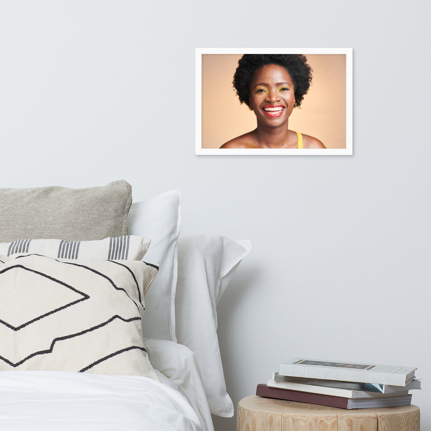 Smiles + Laughter = Priceless. Framed Poster Wall Art (Horizontal Model 0025)