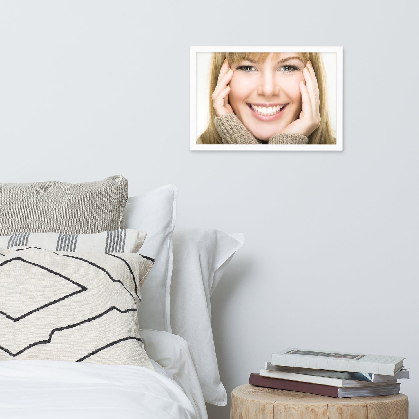 Smiles + Laughter = Priceless. Framed Poster Wall Art (Horizontal Model 0038)