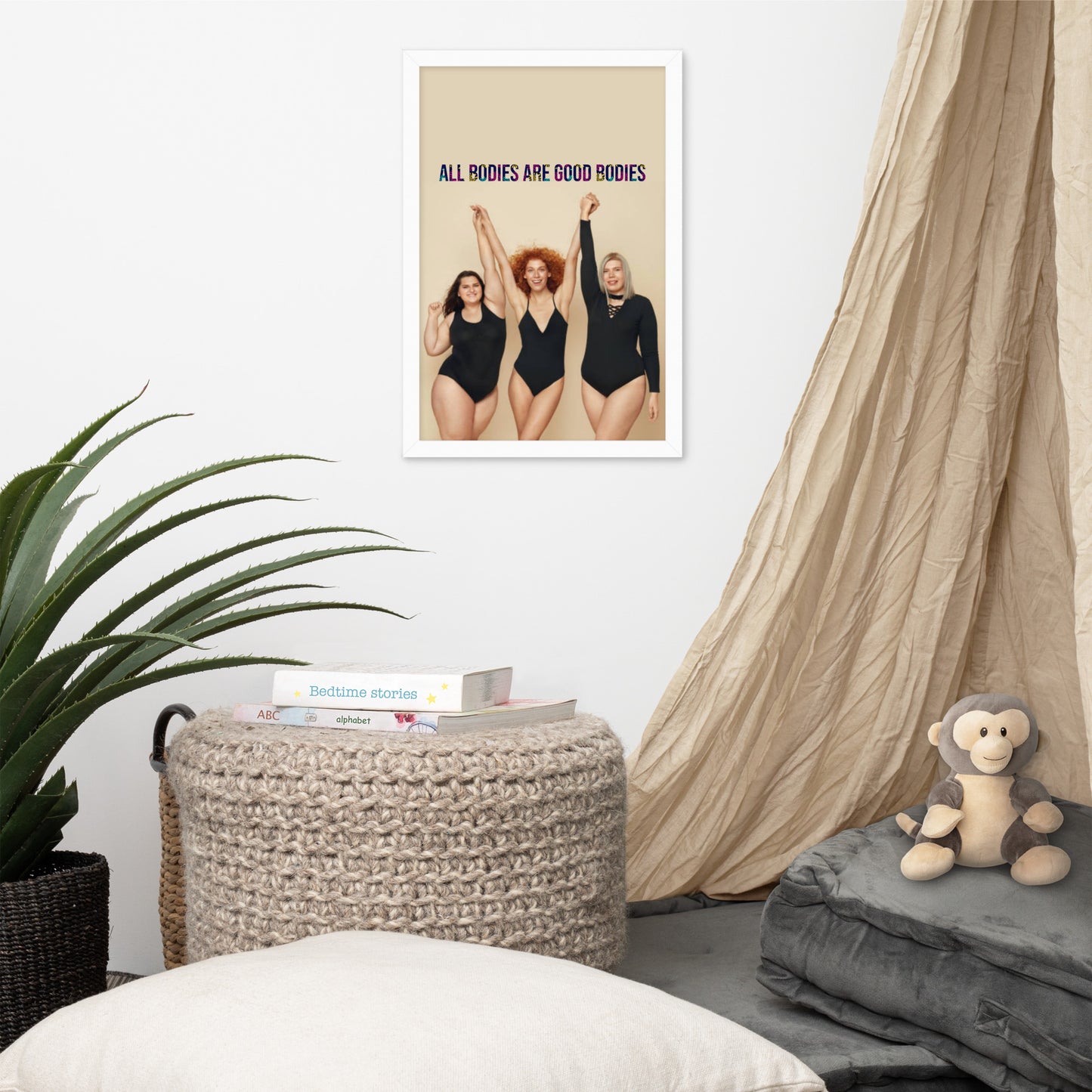 Body Positivity & Neutrality Framed Poster Wall Art (Vertical Model 0012)