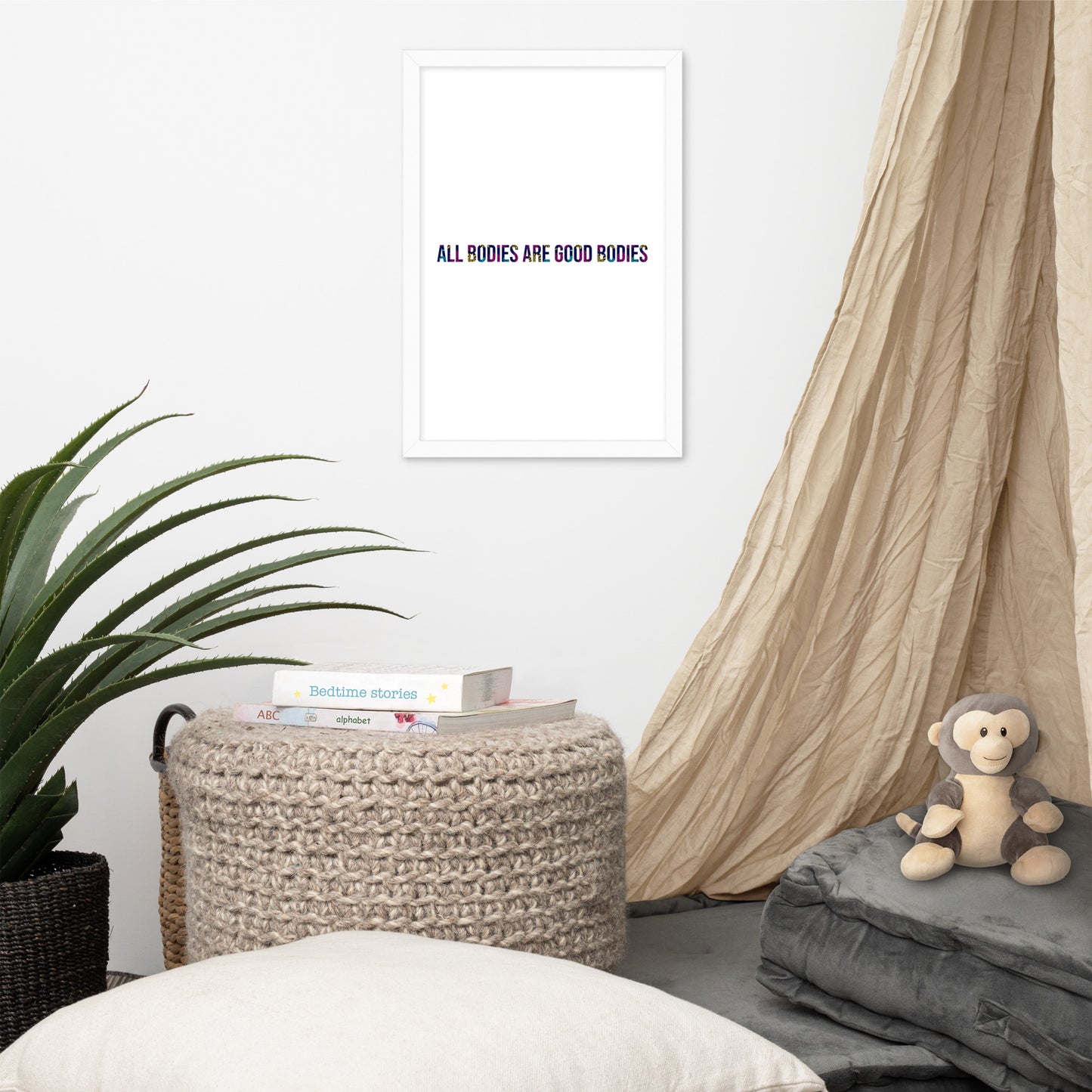 Body Positivity & Neutrality Framed Poster Wall Art (Vertical Model 0021)