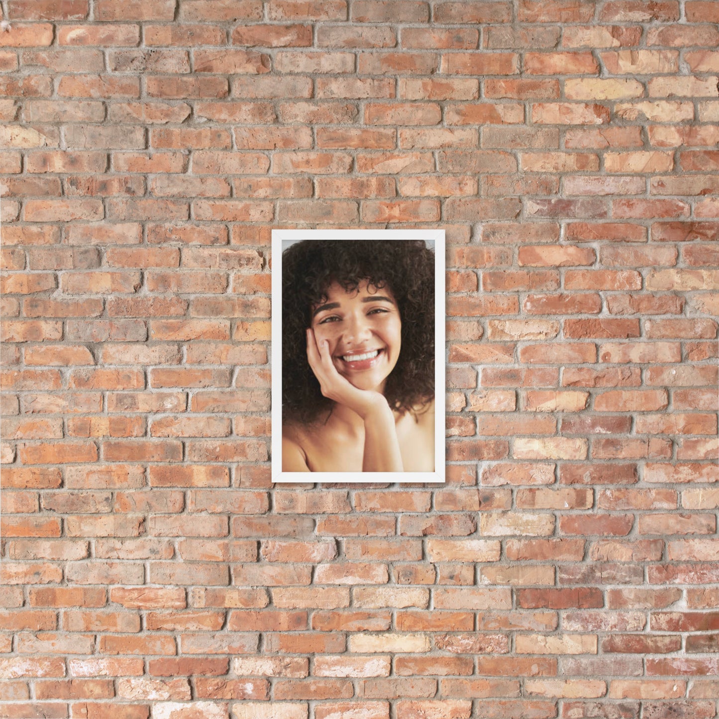 Framed Poster Wall Art Vertical: Priceless Smiles and Laughter (Print Model 0035)