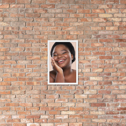 Framed Poster Wall Art Vertical: Priceless Smiles and Laughter (Print Model 0043)