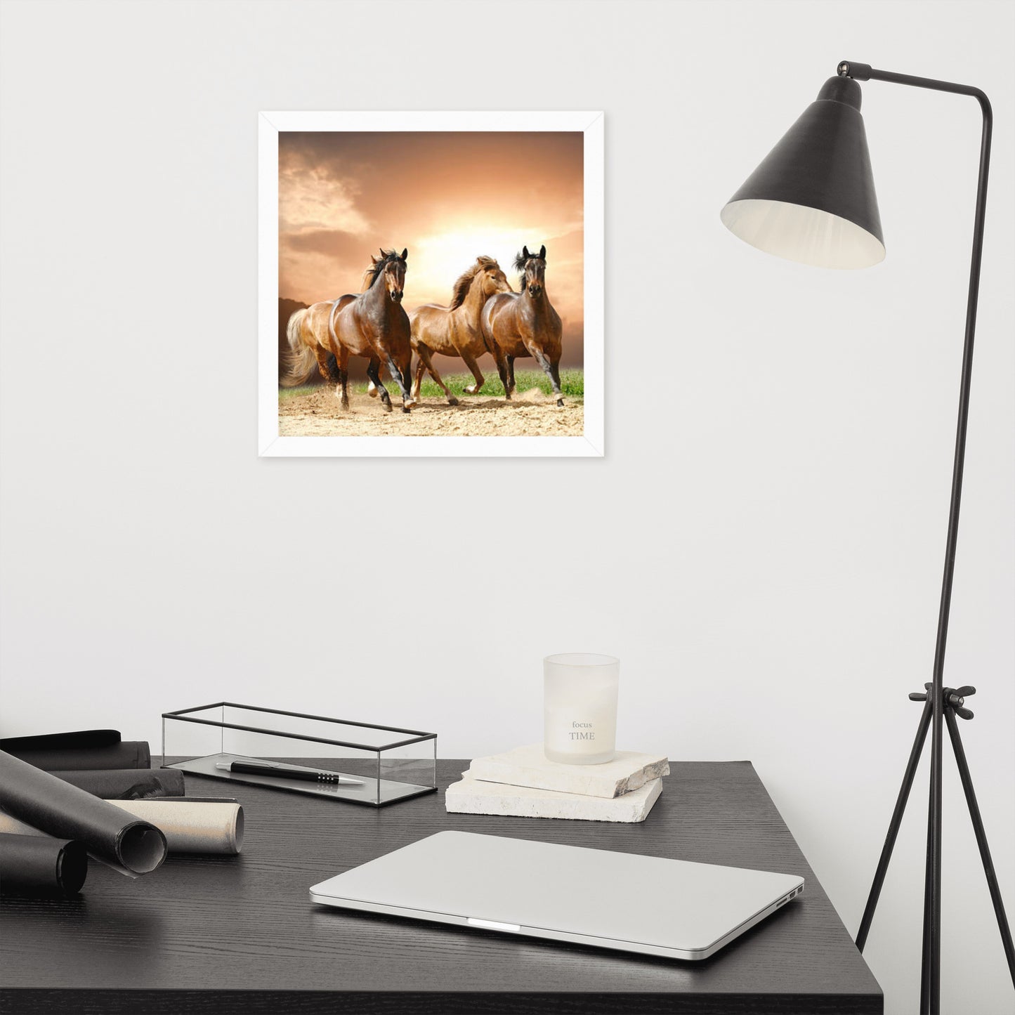 Framed Poster (Horse Wall Art Horizontal - Model 008)