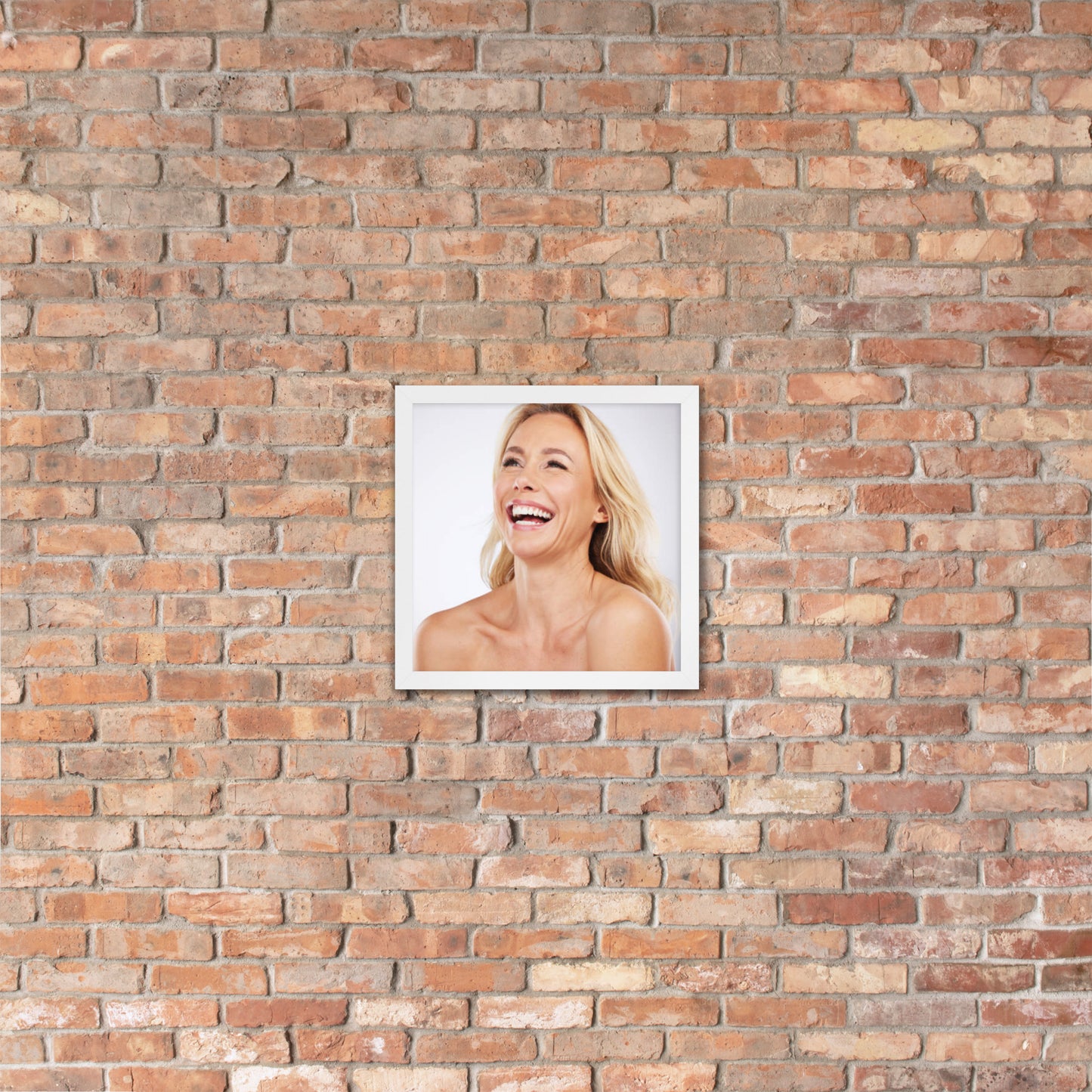 Framed Poster Wall Art Vertical: Priceless Smiles and Laughter (Print Model 0033)