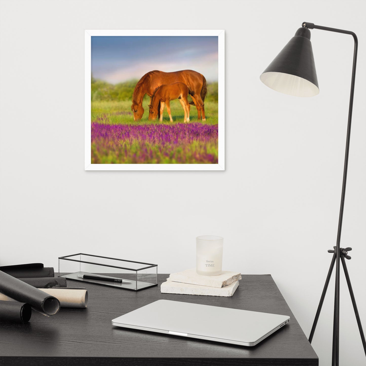 Framed Poster (Horse Wall Art Horizontal - Model 0016)