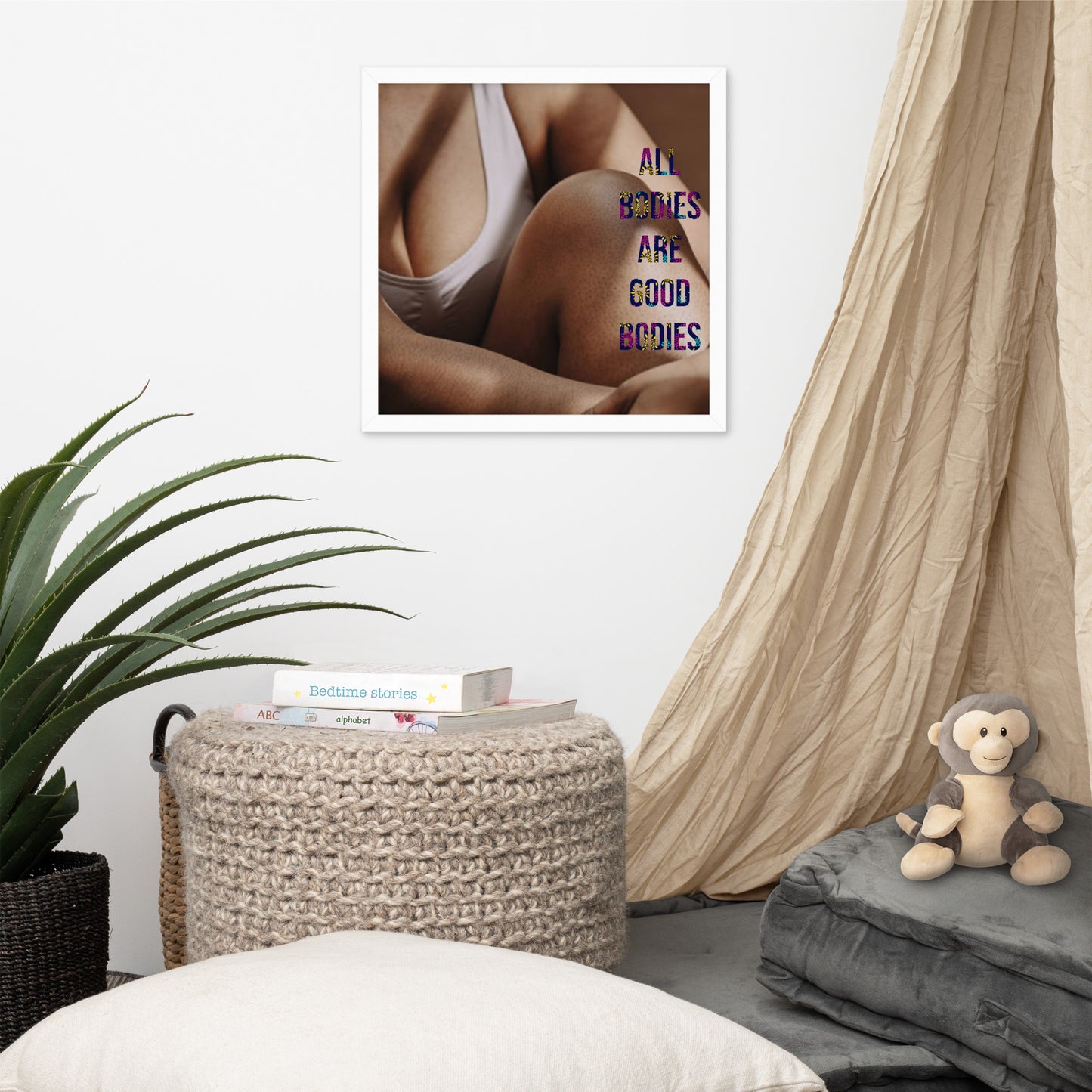 Body Positivity & Neutrality Framed Poster Wall Art (Horizontal Model 003)