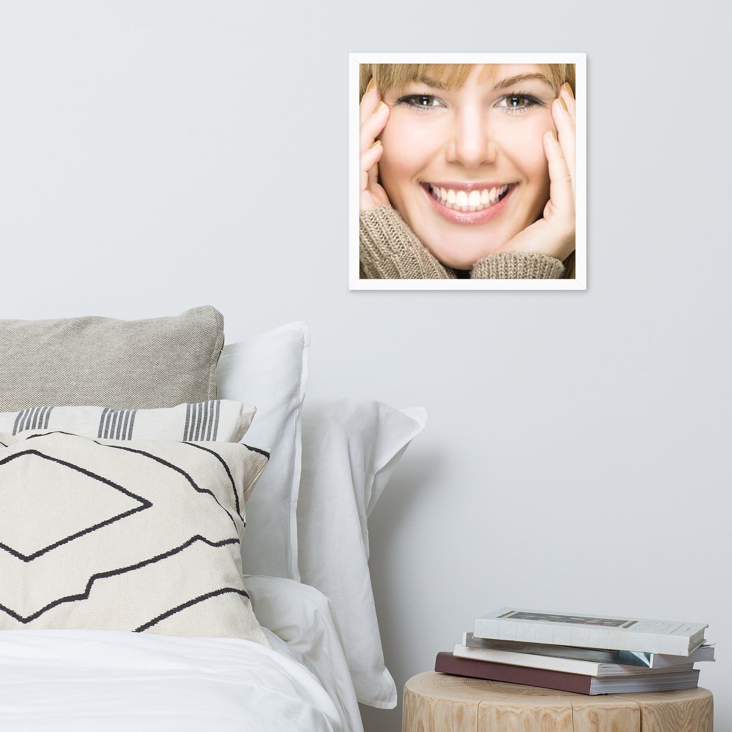 Smiles + Laughter = Priceless. Framed Poster Wall Art (Horizontal Model 0038)