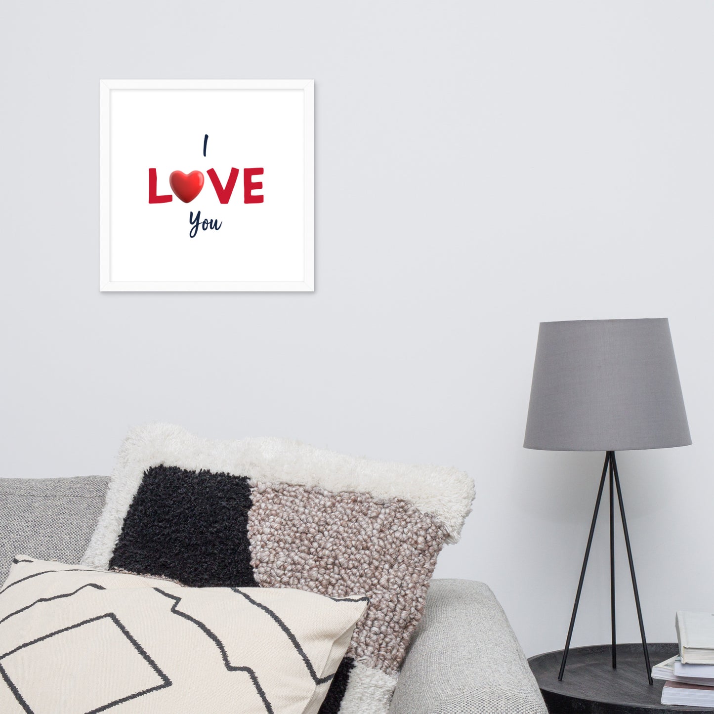 Framed Poster (I Love You - Love Framed Poster Horizontal Model 005)