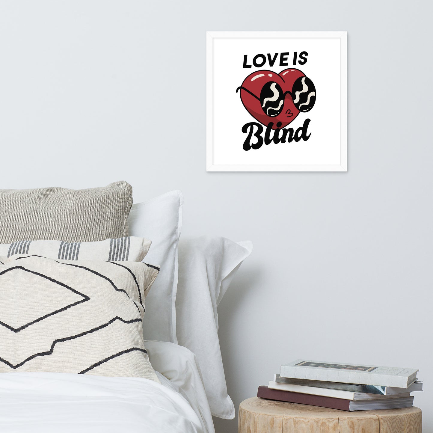 Framed Poster (Love Is Blind - Lifestyle Framed Poster Horizontal - Model 007)