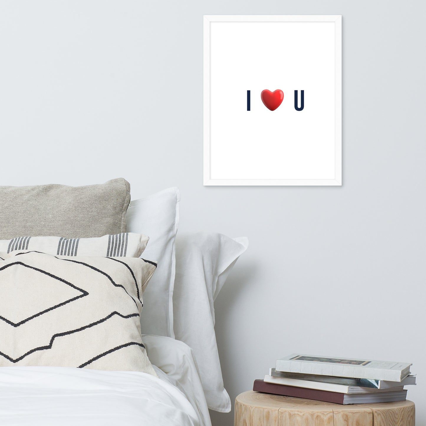 Framed Poster (I Love U - Love Framed Poster Vertical Model 0015)