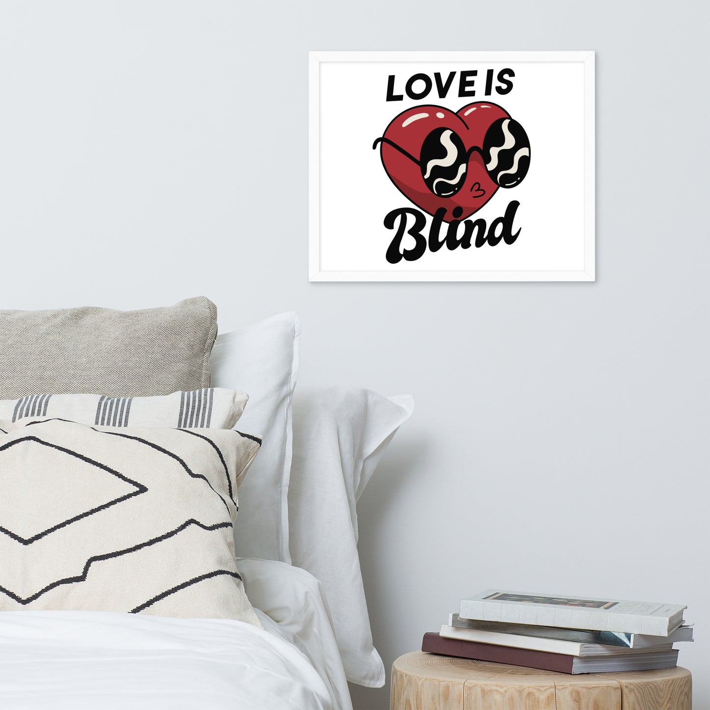 Framed Poster (Love Is Blind - Lifestyle Framed Poster Horizontal - Model 007)