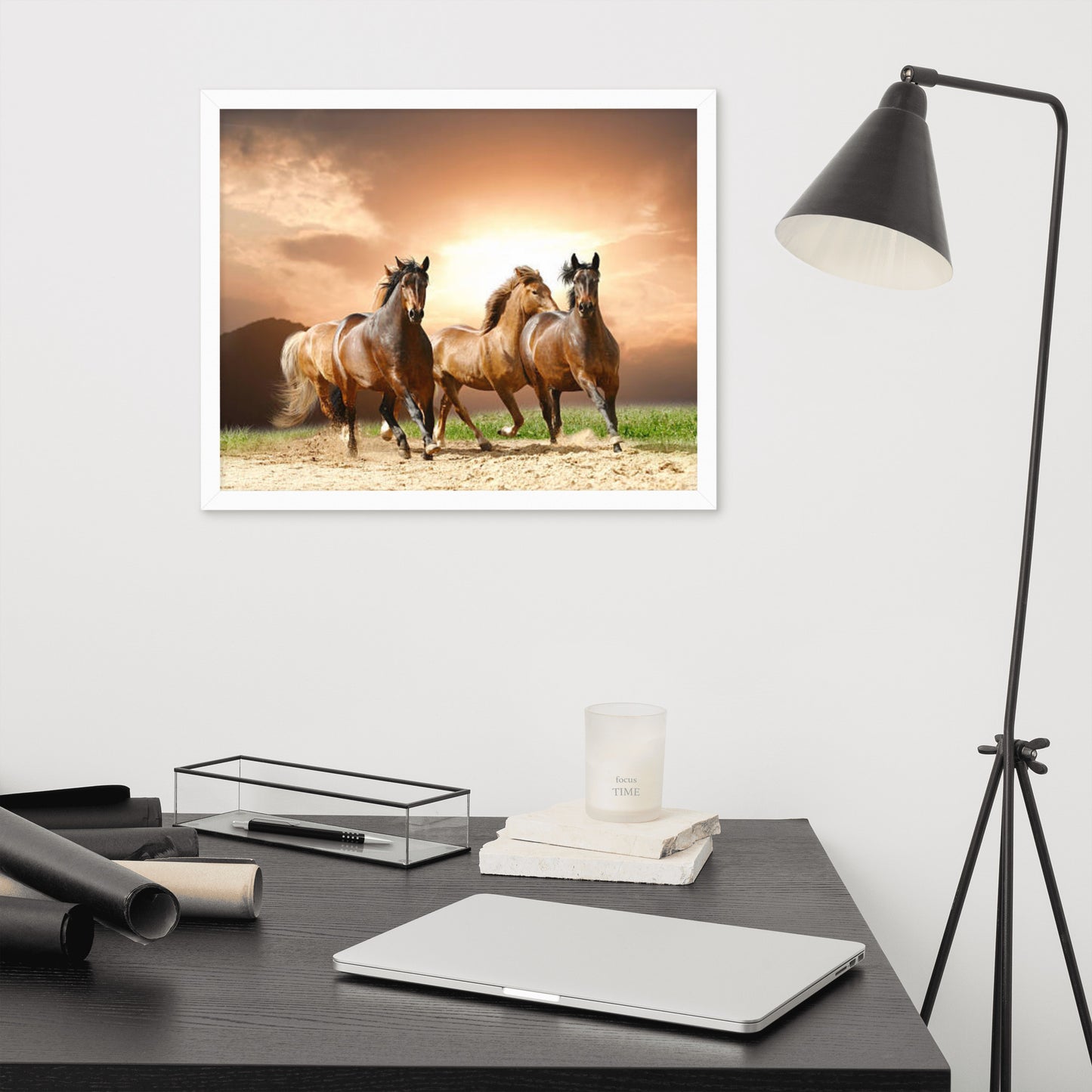 Framed Poster (Horse Wall Art Horizontal - Model 008)