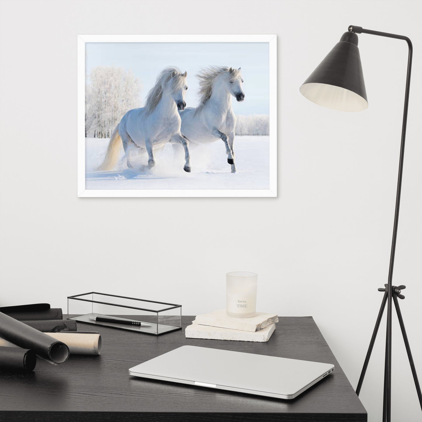 Framed Poster (Horse Wall Art Horizontal - Model 0013)