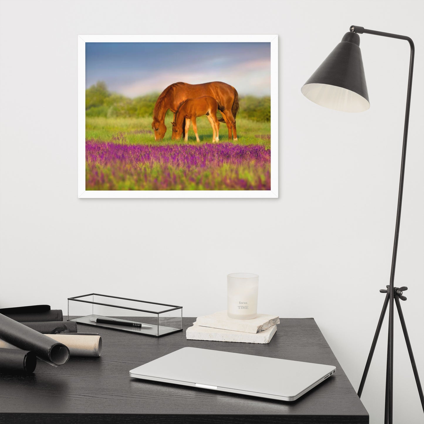 Framed Poster (Horse Wall Art Horizontal - Model 0016)