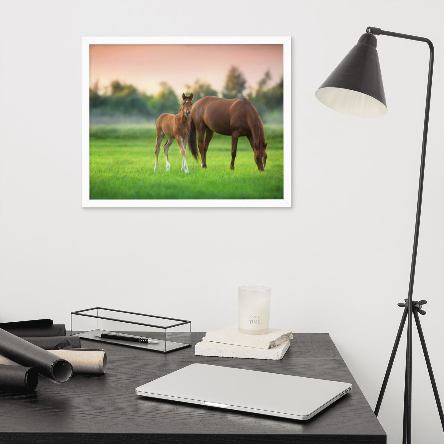 Framed Poster (Horse Wall Art Horizontal - Model 0017)