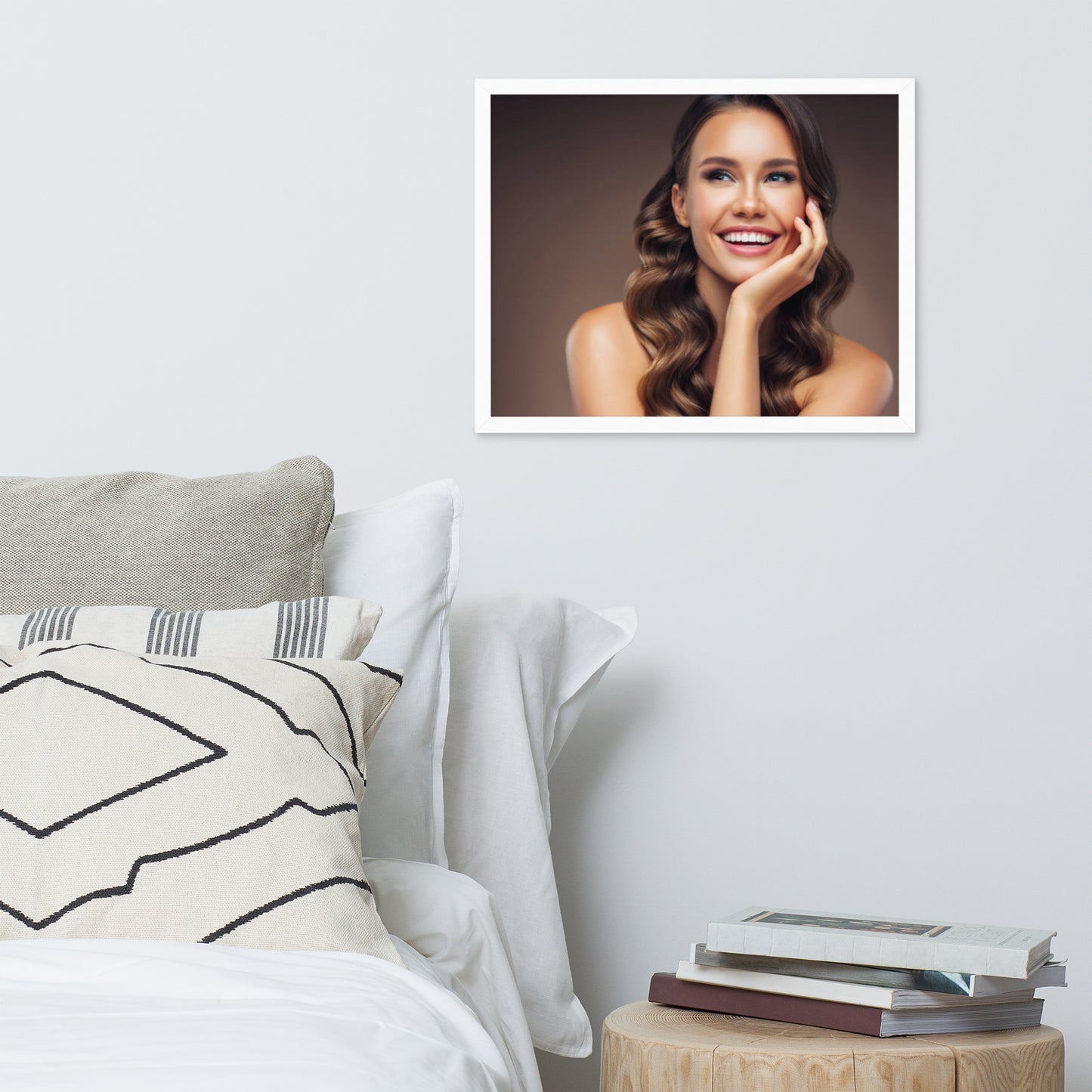 Smiles + Laughter = Priceless. Framed Poster Wall Art (Horizontal Model 009)