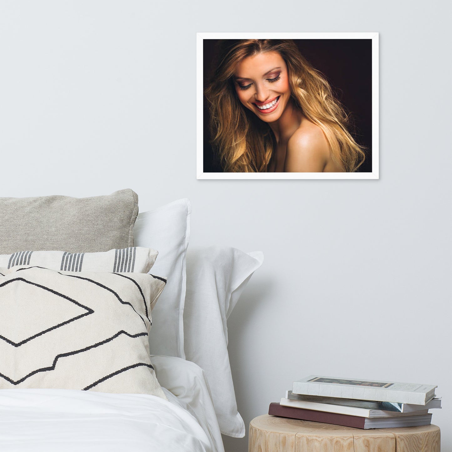 Smiles + Laughter = Priceless. Framed Poster Wall Art (Horizontal Model 0016)