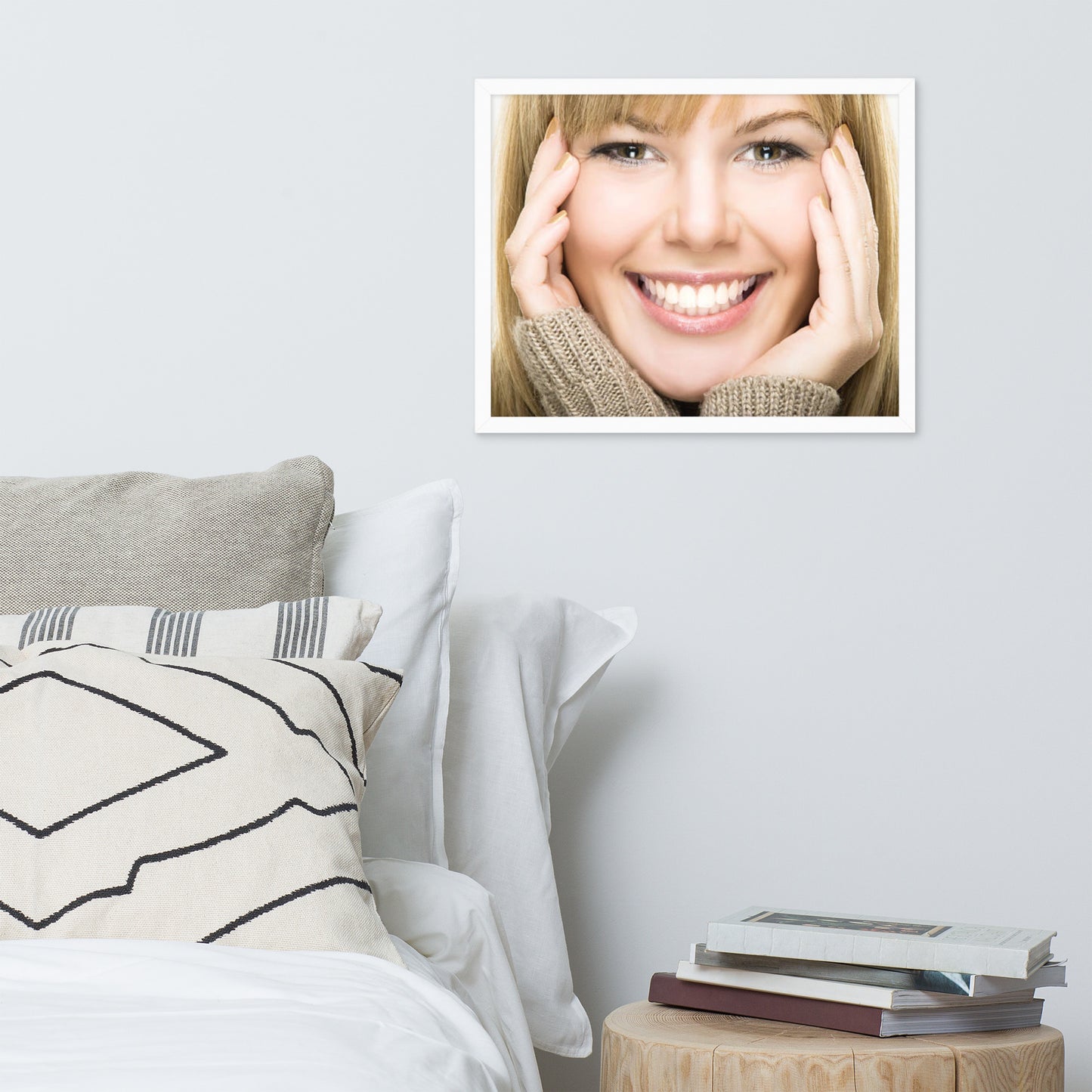 Smiles + Laughter = Priceless. Framed Poster Wall Art (Horizontal Model 0038)