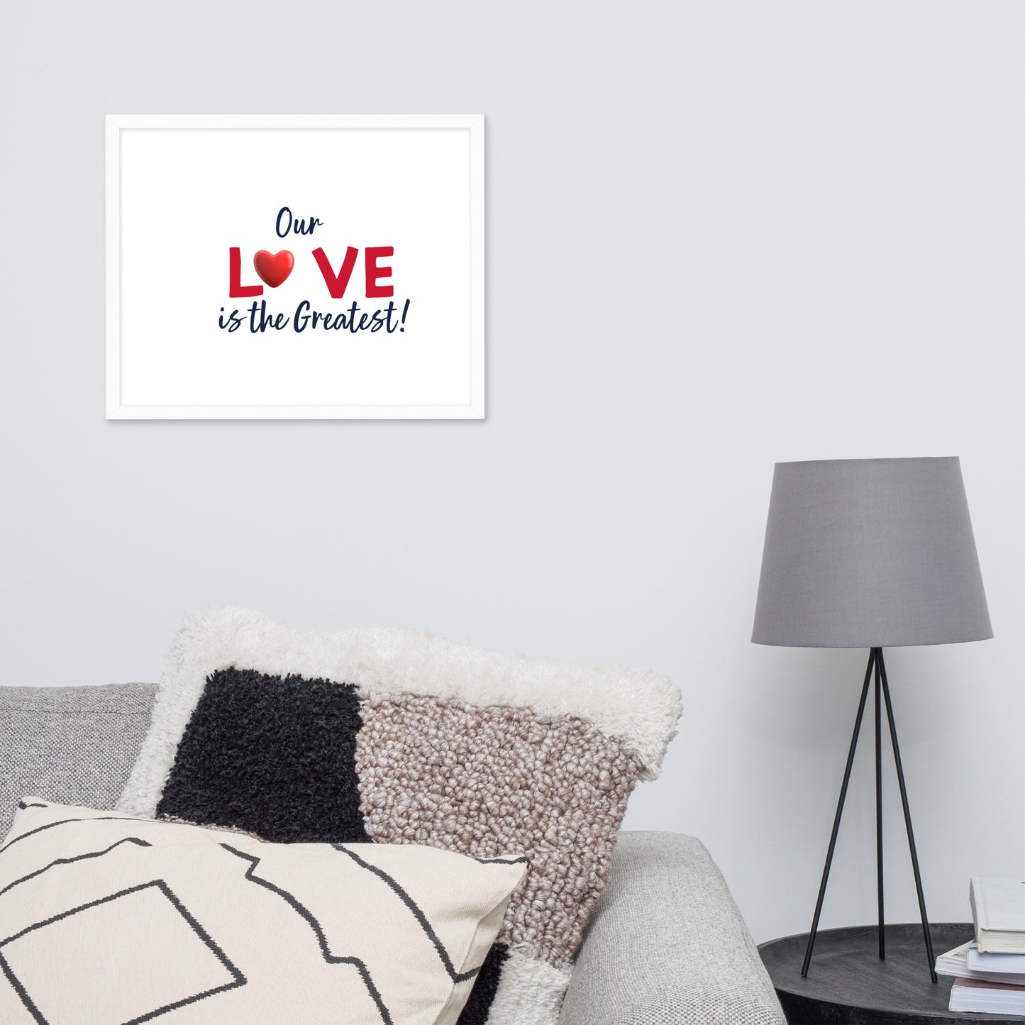 Framed Poster (Our Love is the Greatest! - Love Framed Poster Horizontal Model 006)