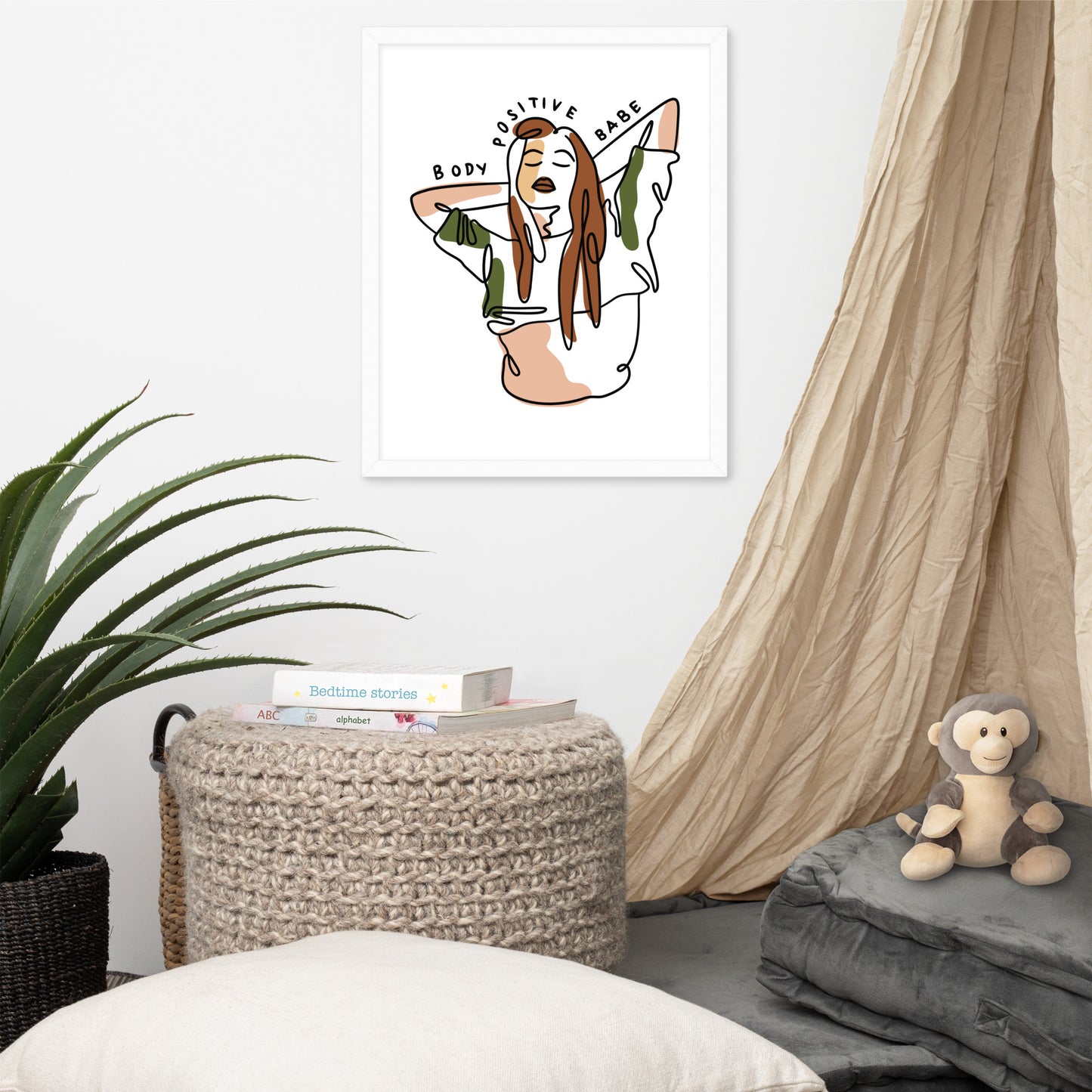 Body Positivity & Neutrality Framed Poster Wall Art (Vertical Model 0015)