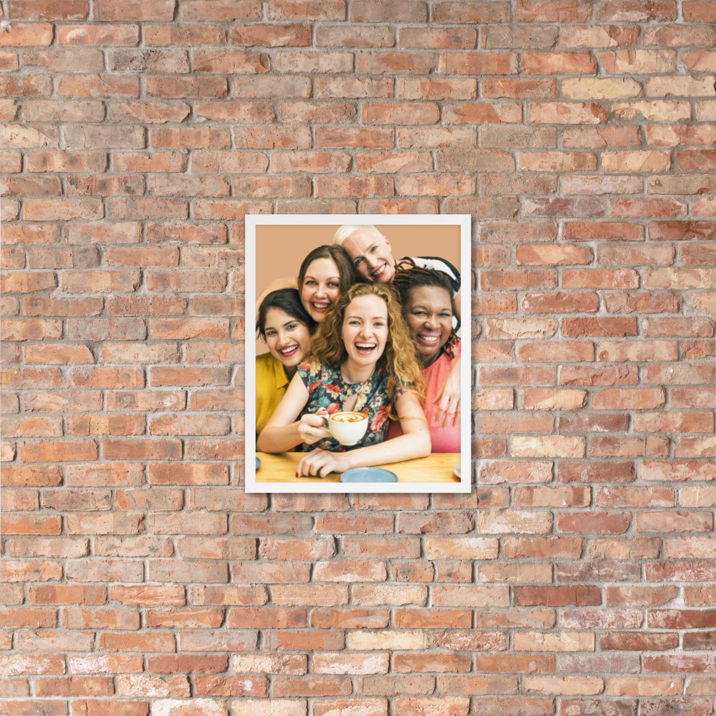 Framed Poster Wall Art Vertical: Priceless Smiles and Laughter (Print Model 001)