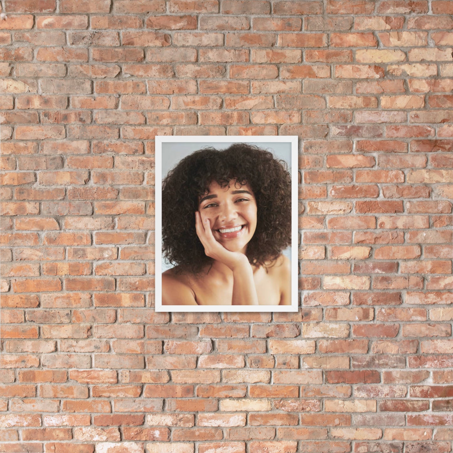 Framed Poster Wall Art Vertical: Priceless Smiles and Laughter (Print Model 0035)