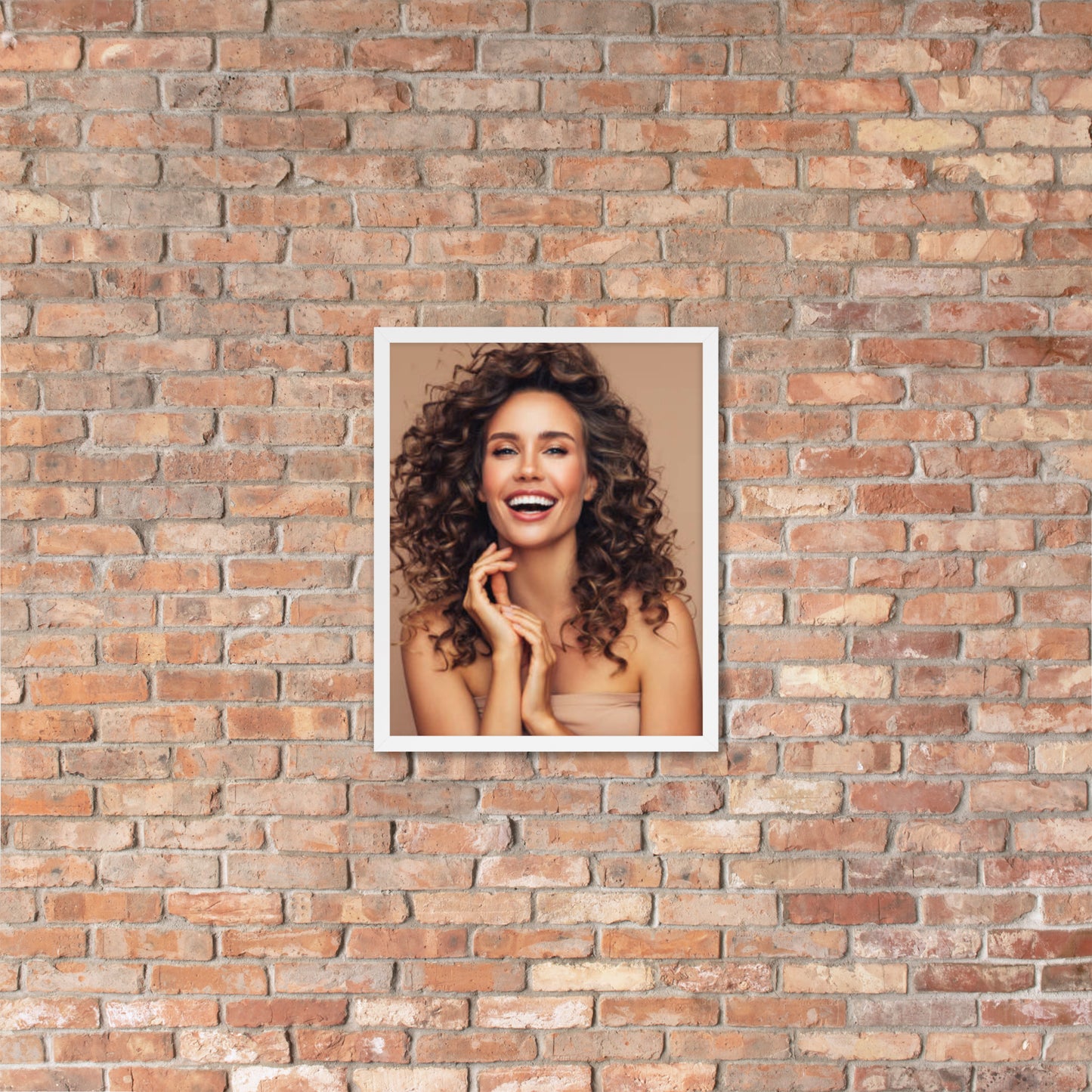 Framed Poster Wall Art Vertical: Priceless Smiles and Laughter (Print Model 0047)