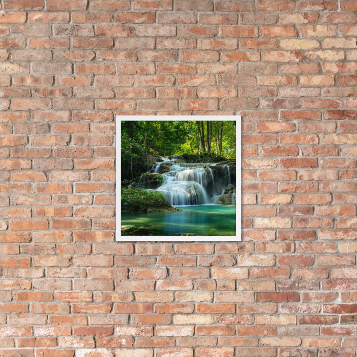Scenic Nature View Framed Poster Wall Art Vertical Print (Model 0016)