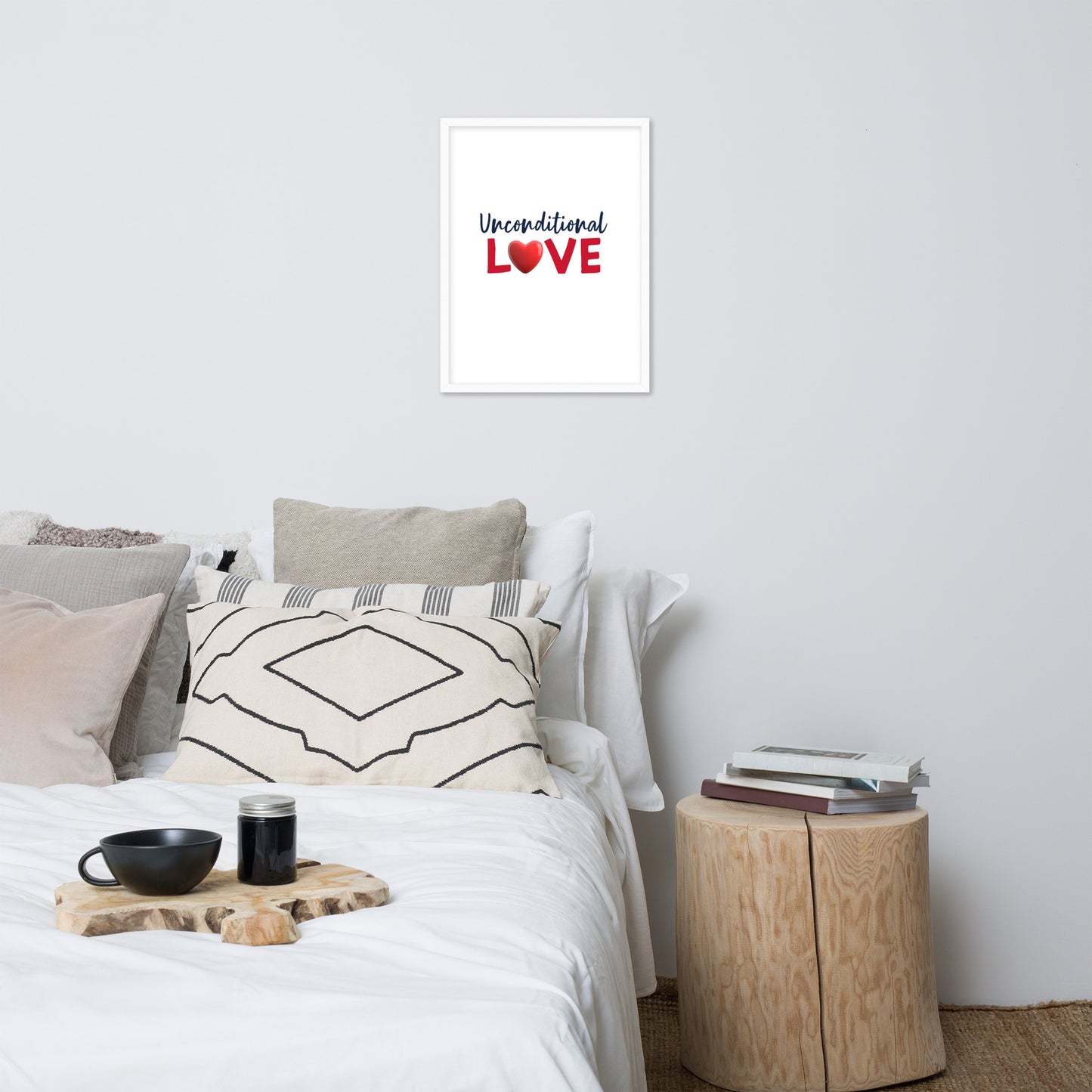 Framed Poster (Unconditional Love - Love Framed Poster Vertical Model 0018)