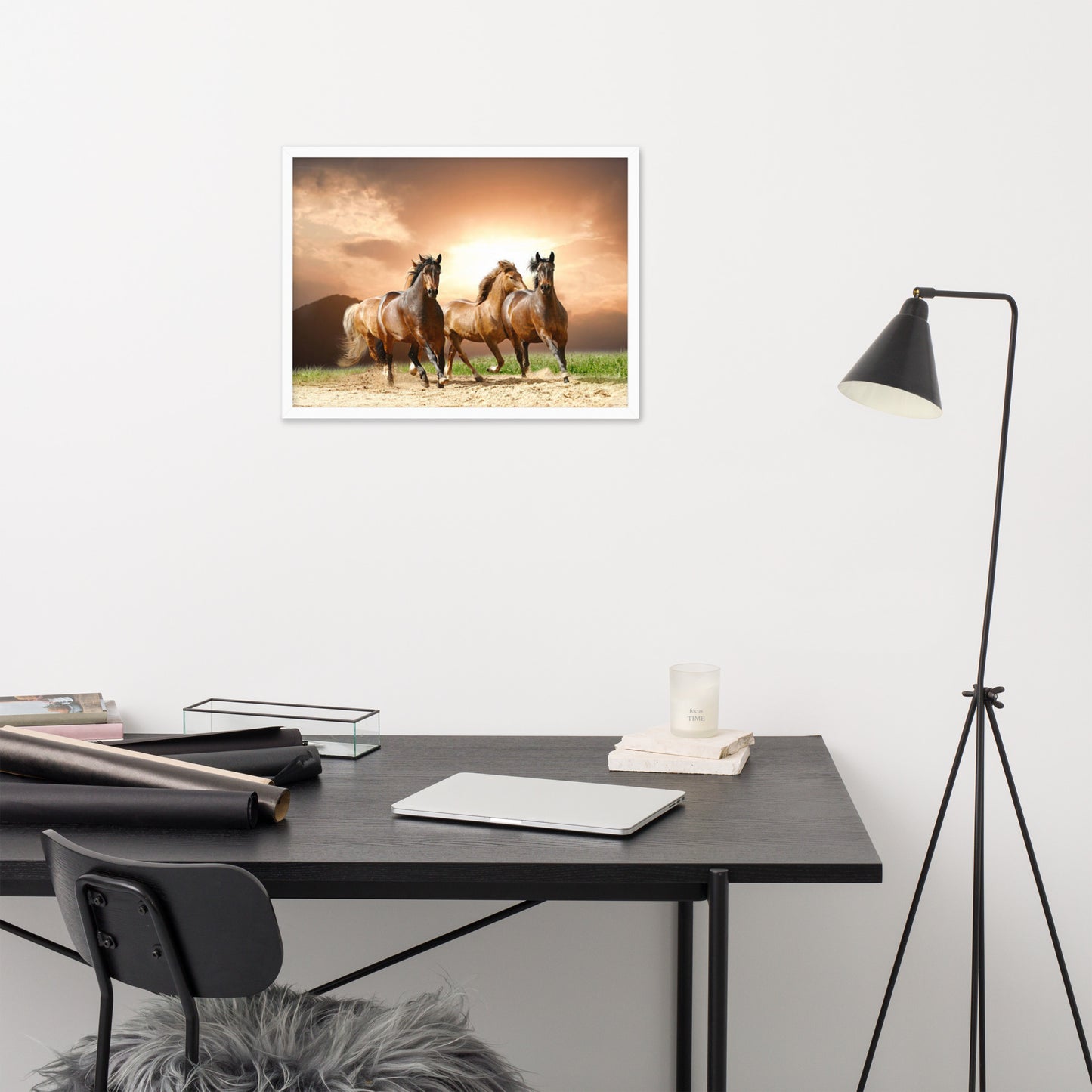 Framed Poster (Horse Wall Art Horizontal - Model 008)