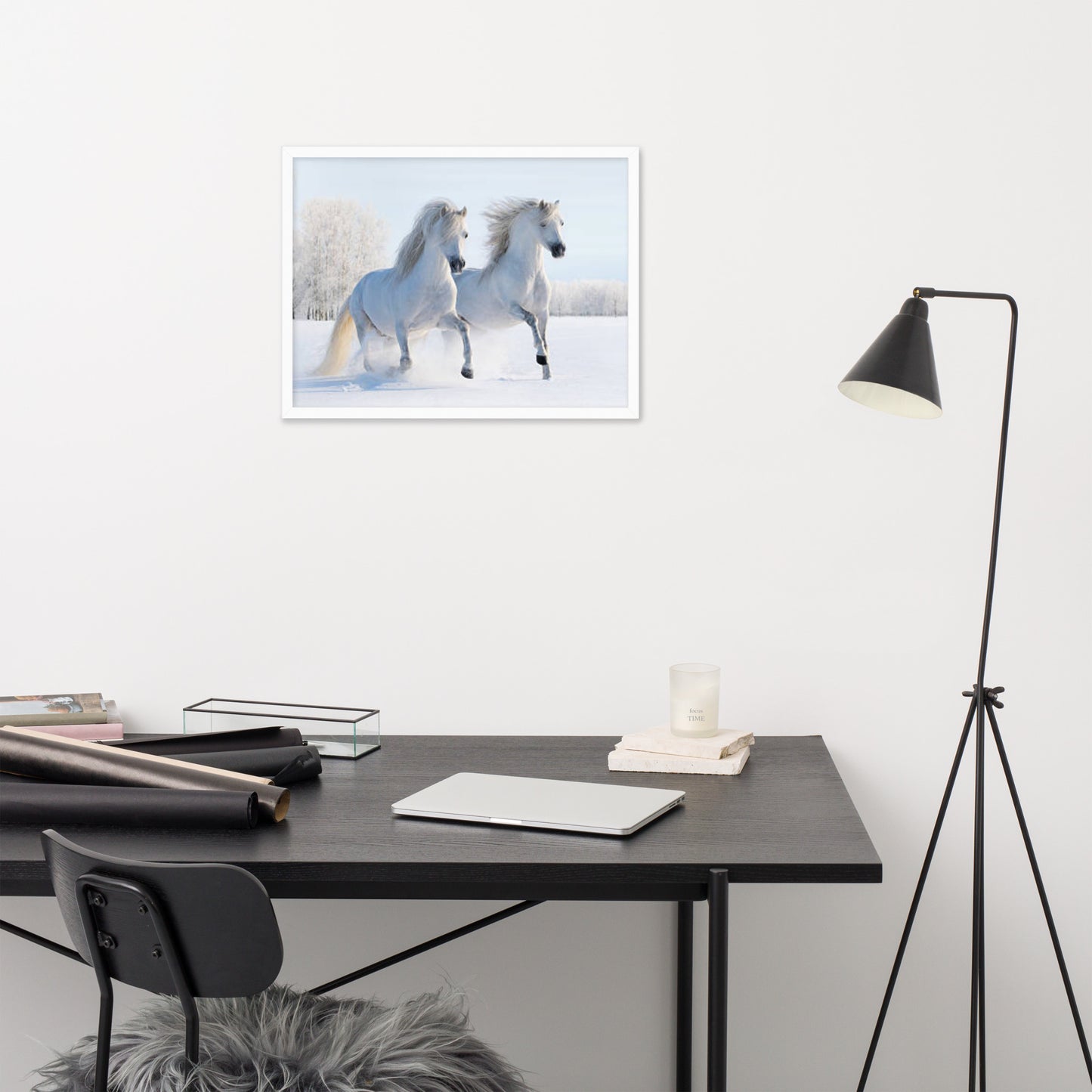 Framed Poster (Horse Wall Art Horizontal - Model 0013)