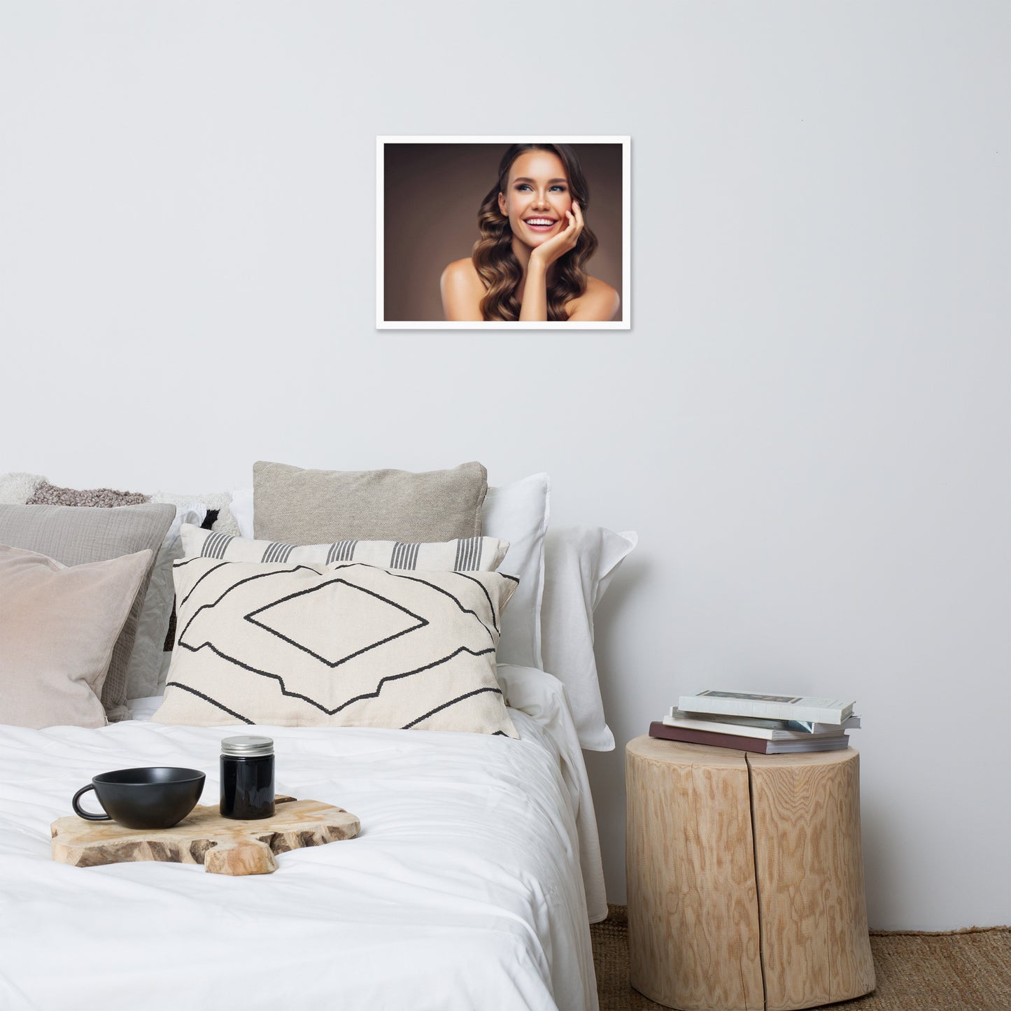 Smiles + Laughter = Priceless. Framed Poster Wall Art (Horizontal Model 009)