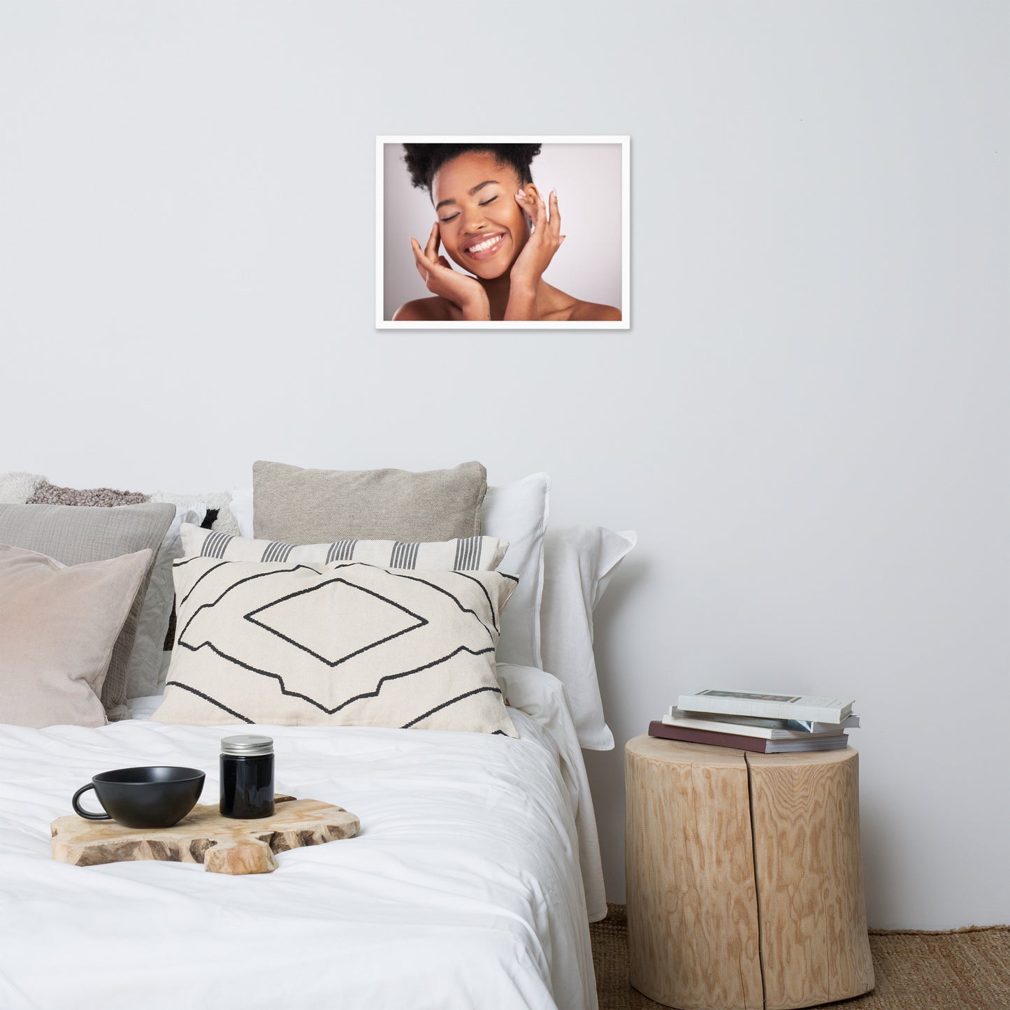 Smiles + Laughter = Priceless. Framed Poster Wall Art (Horizontal Model 0022)