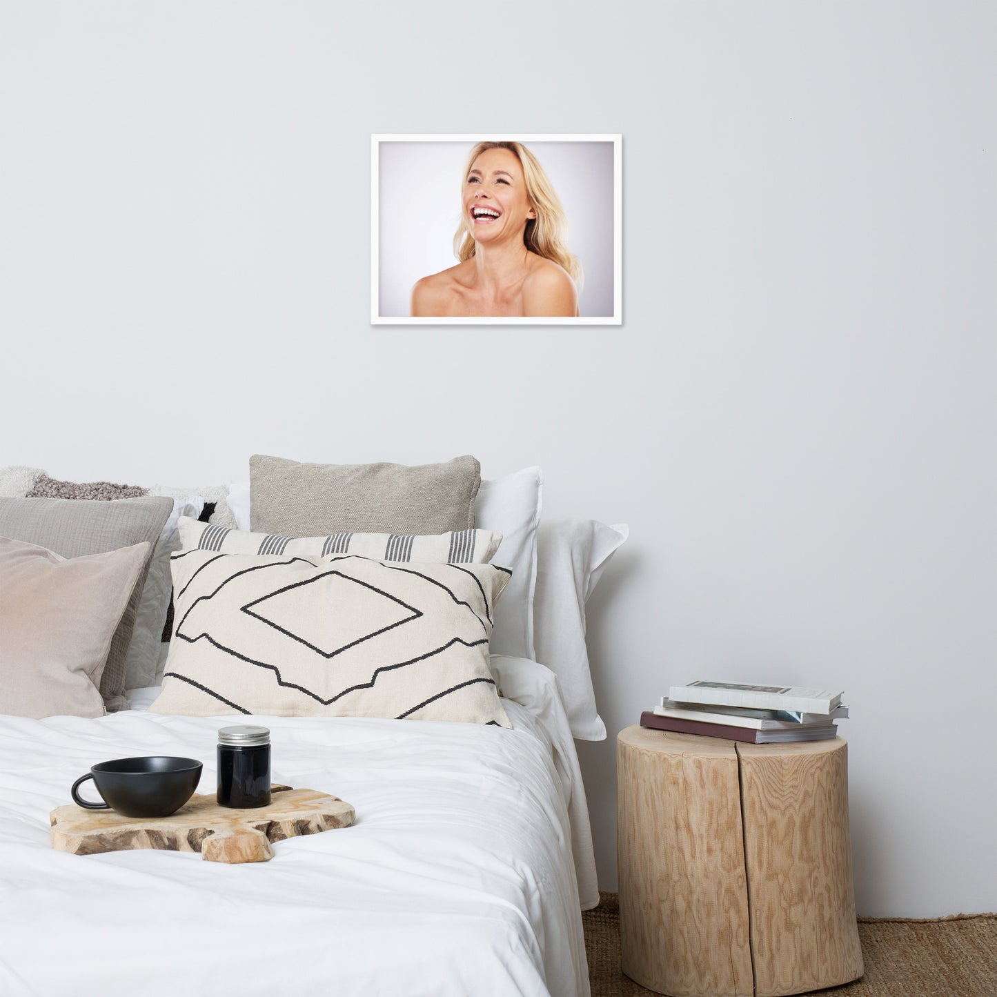 Smiles + Laughter = Priceless. Framed Poster Wall Art (Horizontal Model 0033)