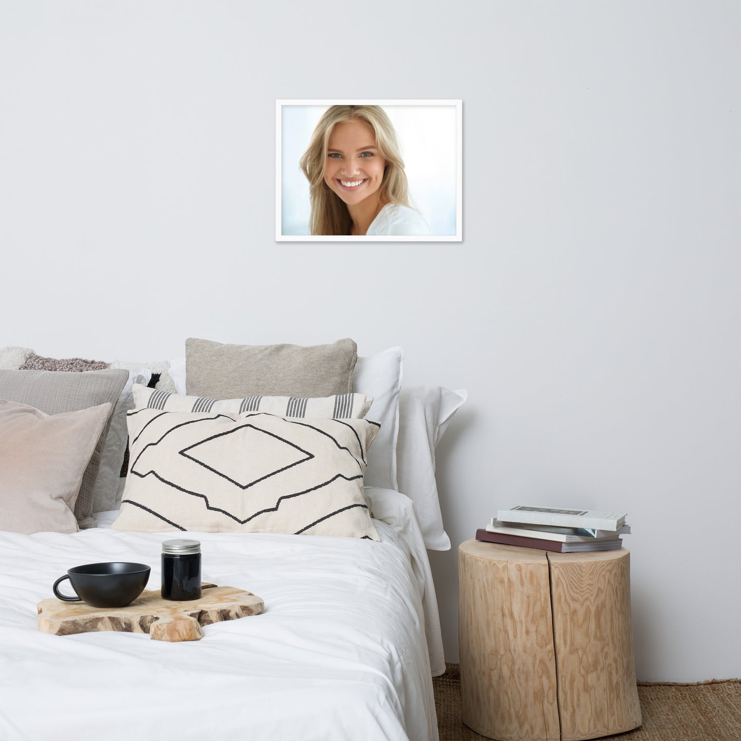 Smiles + Laughter = Priceless. Framed Poster Wall Art (Horizontal Model 0037)