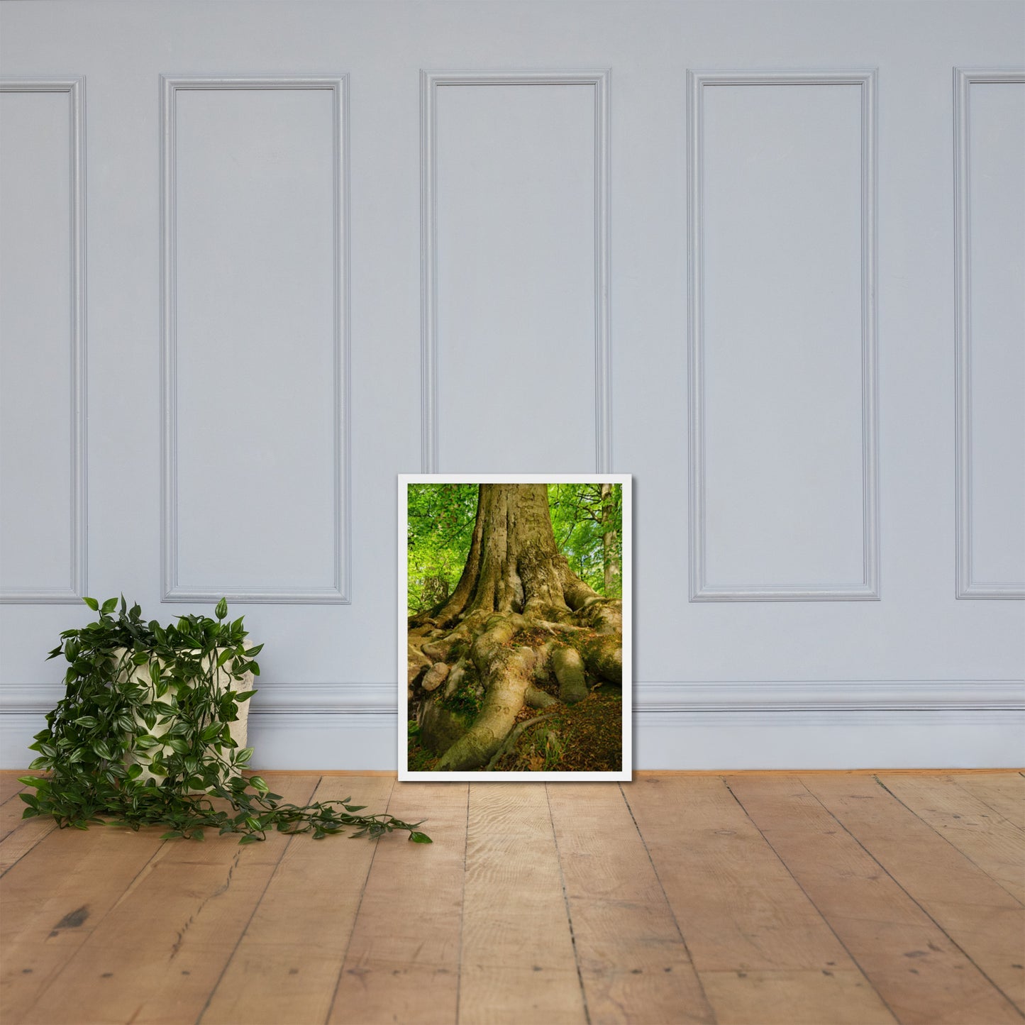 Scenic Nature View Framed Poster Wall Art Vertical Print (Model 002)