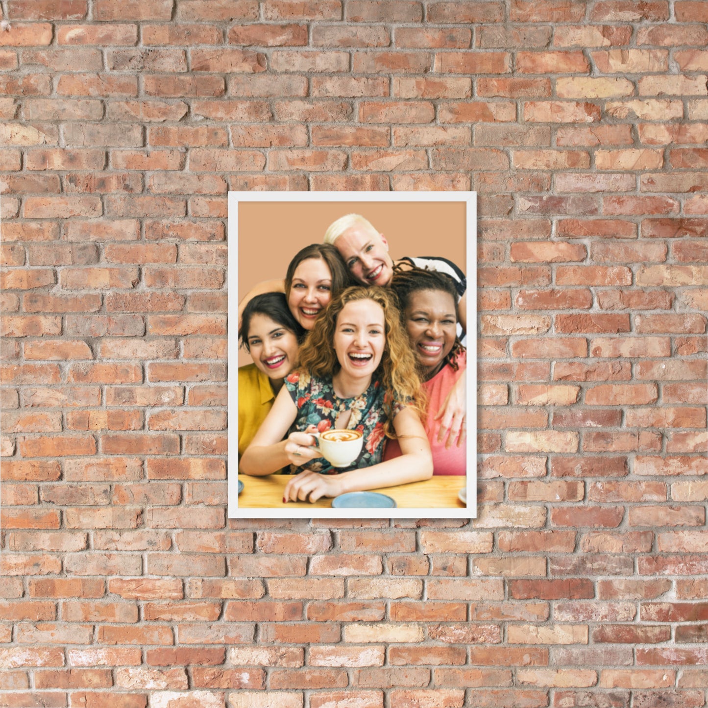 Framed Poster Wall Art Vertical: Priceless Smiles and Laughter (Print Model 001)