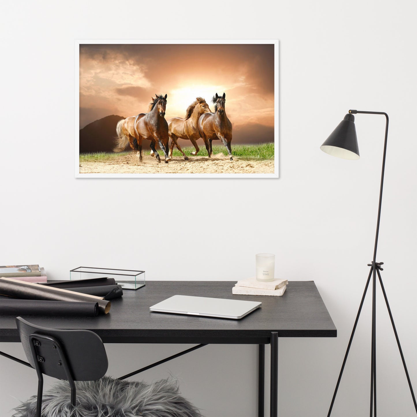 Framed Poster (Horse Wall Art Horizontal - Model 008)