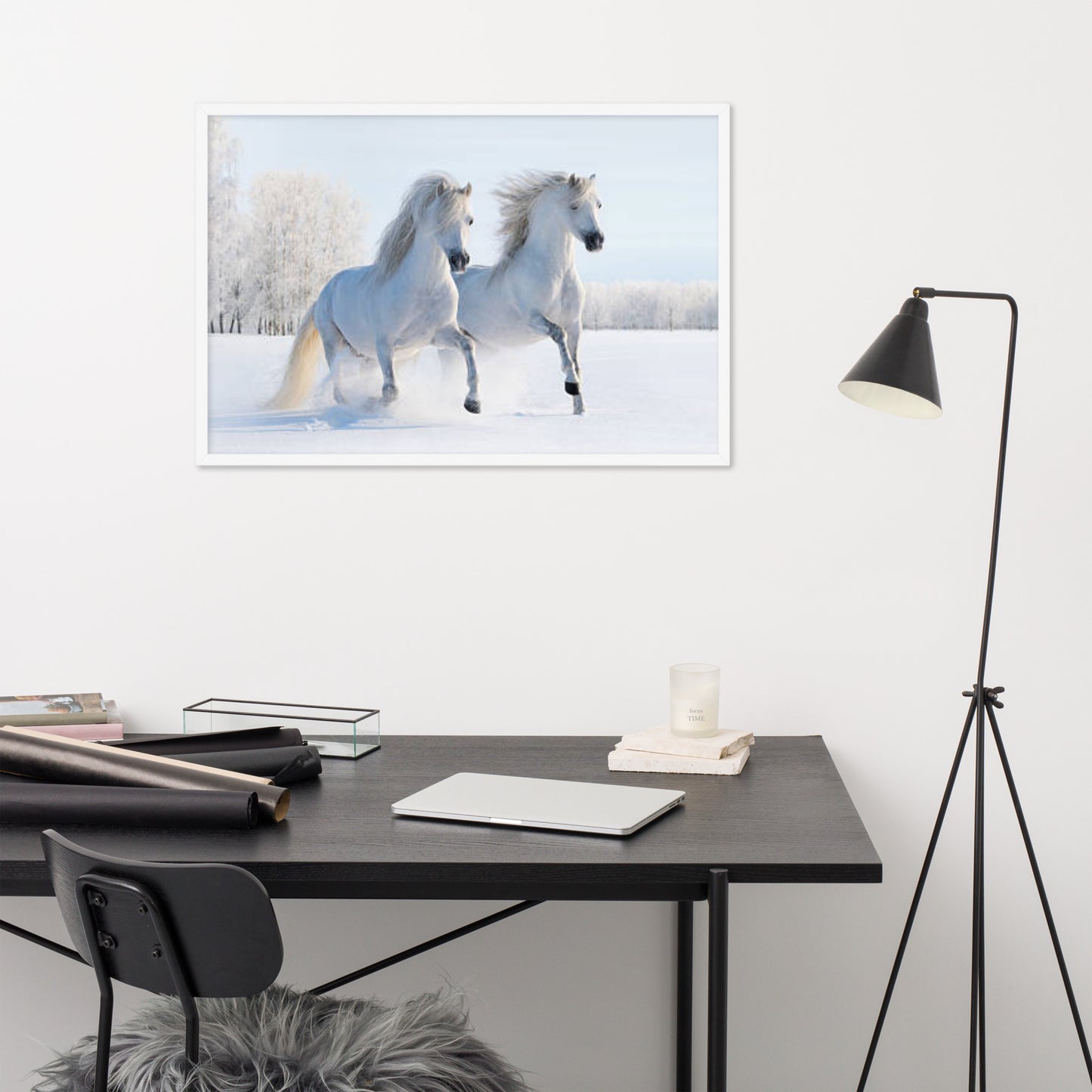 Framed Poster (Horse Wall Art Horizontal - Model 0013)