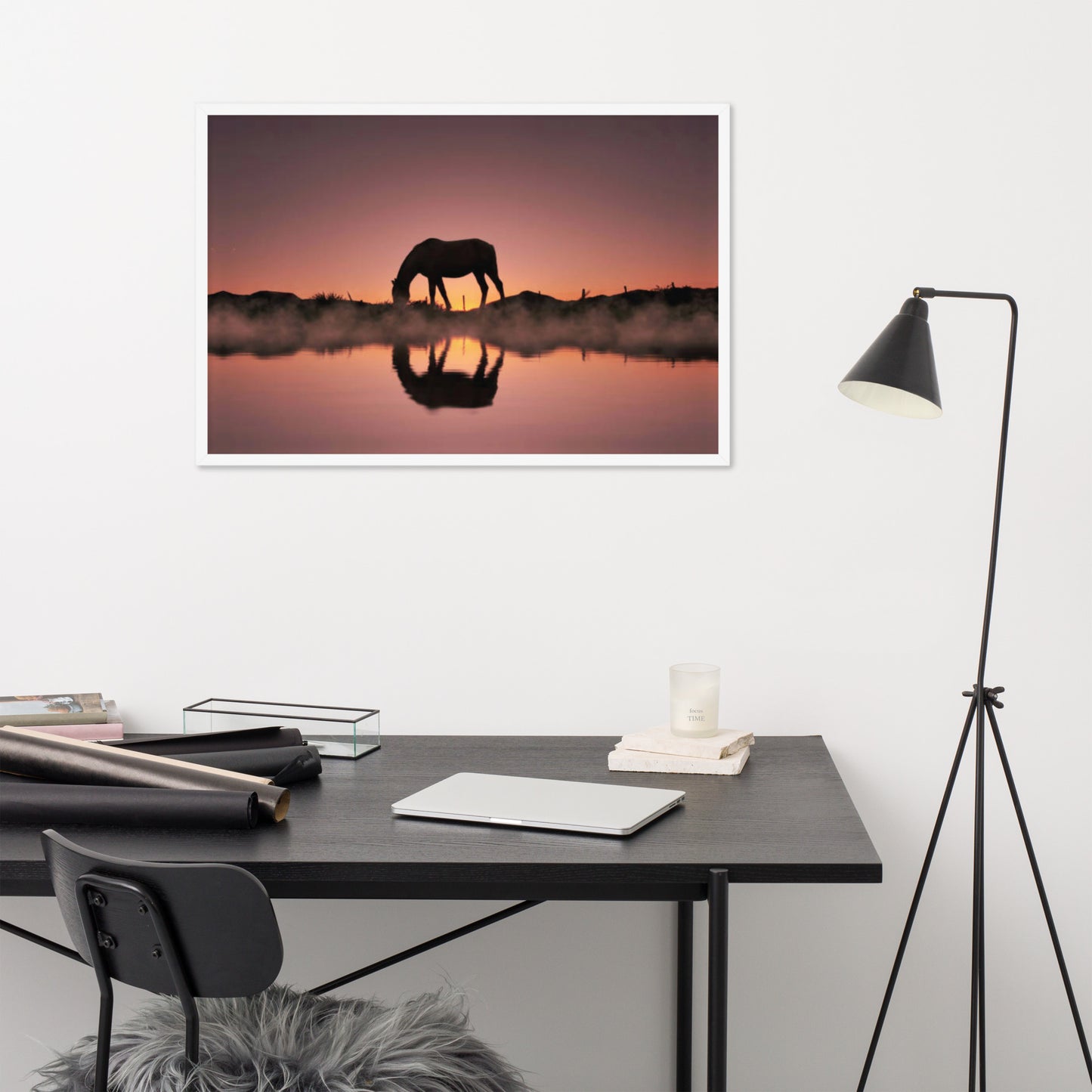 Framed Poster (Horse Wall Art Horizontal - Model 0020)