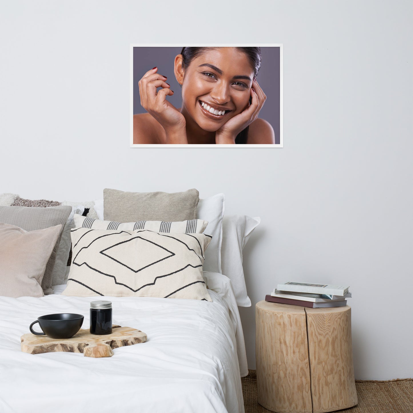 Smiles + Laughter = Priceless. Framed Poster Wall Art (Horizontal Model 0013)