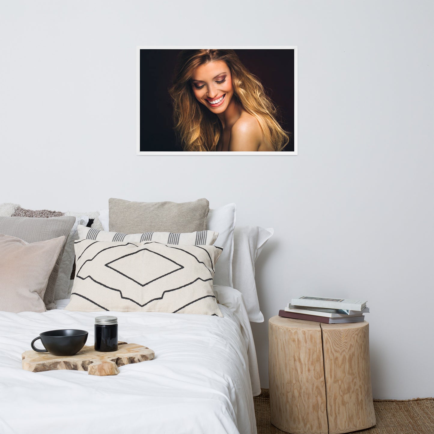 Smiles + Laughter = Priceless. Framed Poster Wall Art (Horizontal Model 0016)