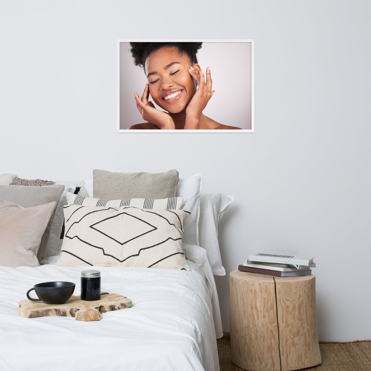 Smiles + Laughter = Priceless. Framed Poster Wall Art (Horizontal Model 0022)