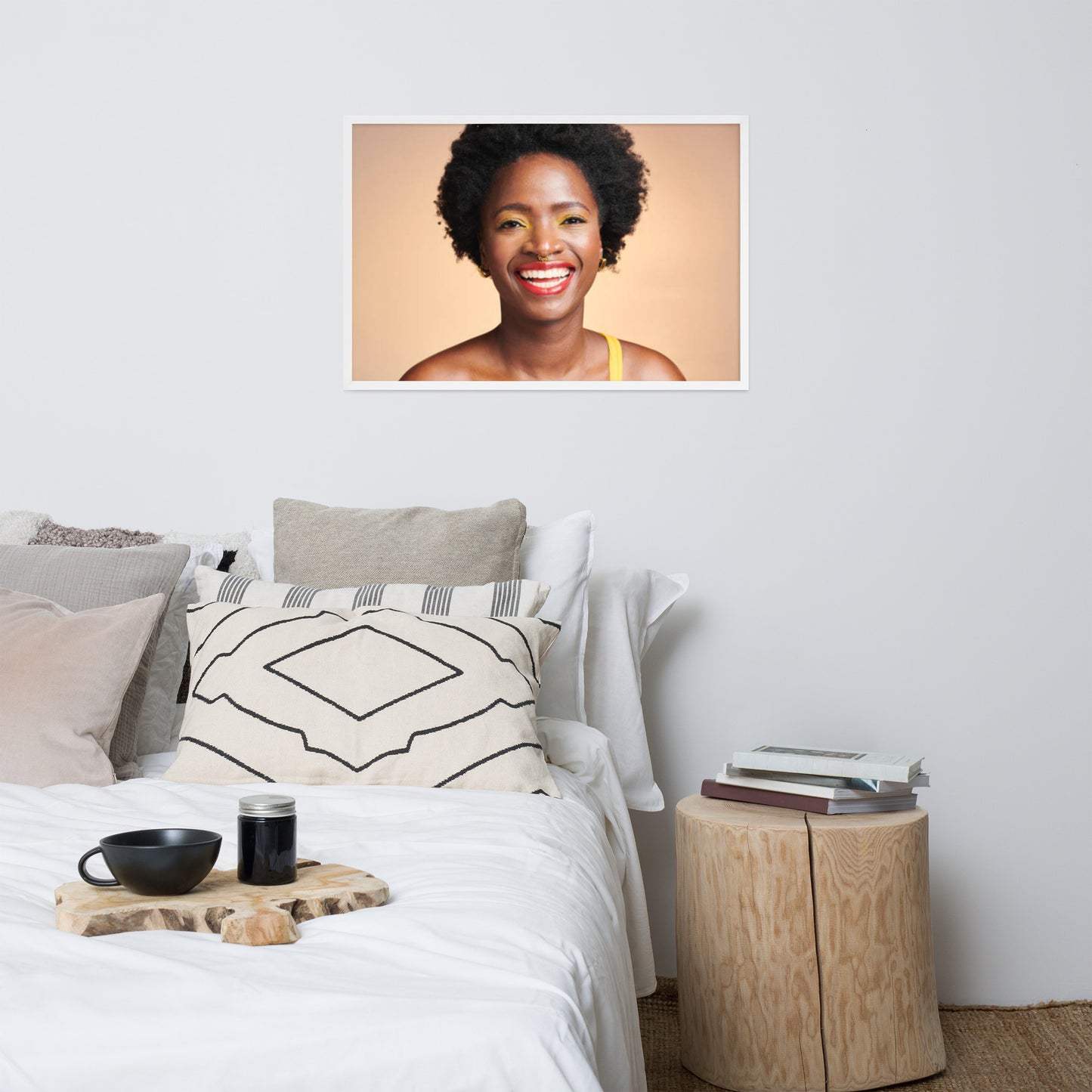 Smiles + Laughter = Priceless. Framed Poster Wall Art (Horizontal Model 0025)