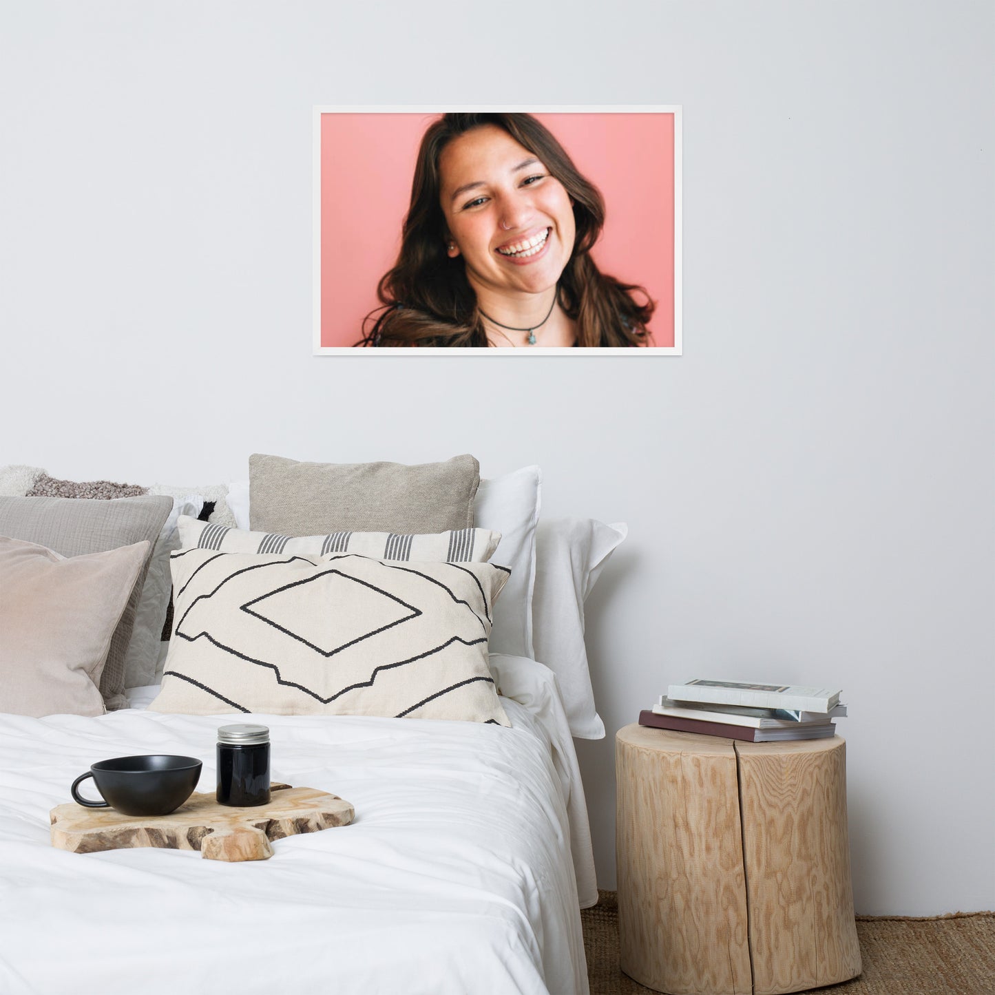 Smiles + Laughter = Priceless. Framed Poster Wall Art (Horizontal Model 0027)