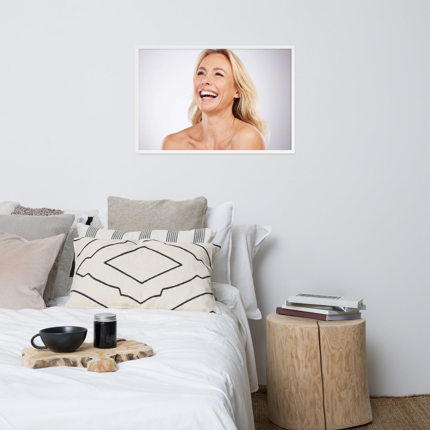 Smiles + Laughter = Priceless. Framed Poster Wall Art (Horizontal Model 0033)