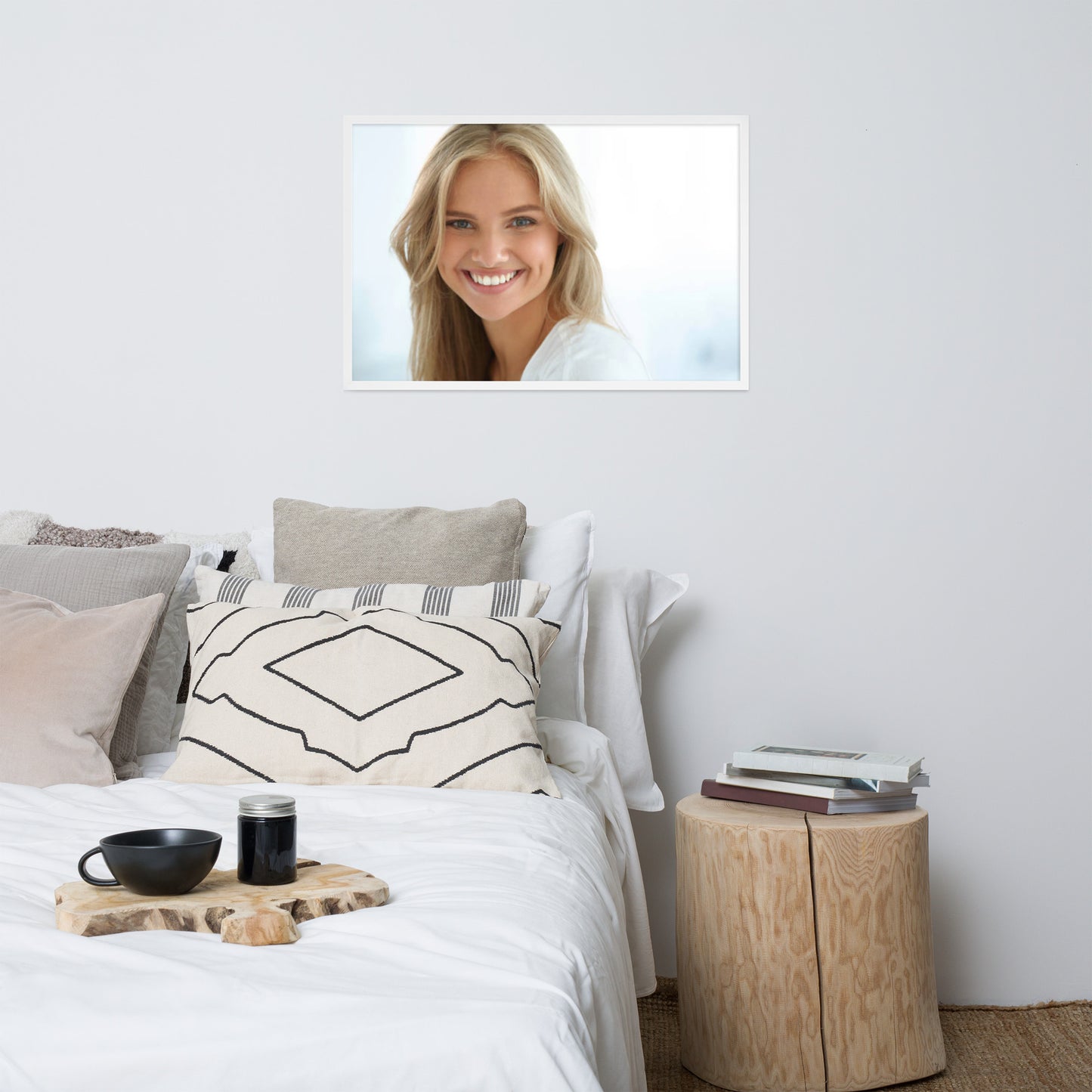 Smiles + Laughter = Priceless. Framed Poster Wall Art (Horizontal Model 0037)