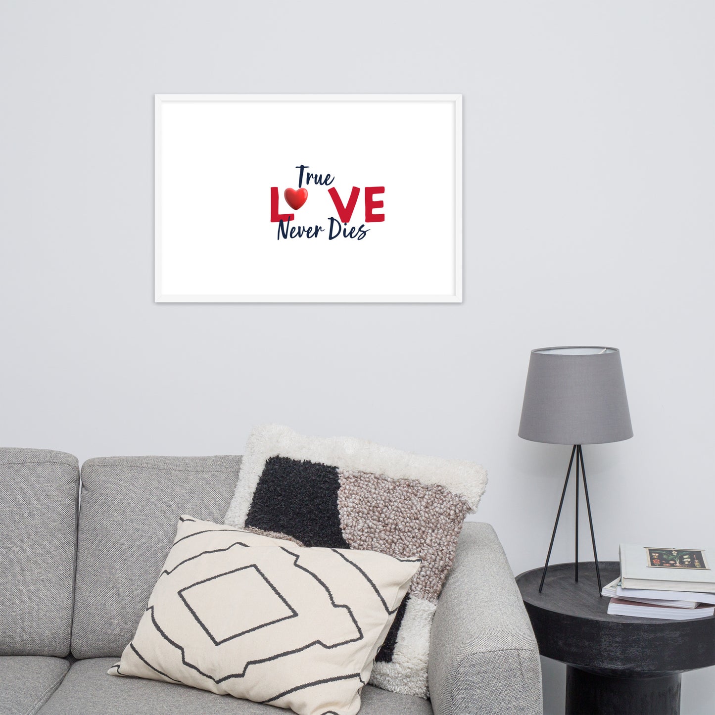 Framed Poster (True Love Never Dies - Love Framed Poster Horizontal Model 007)