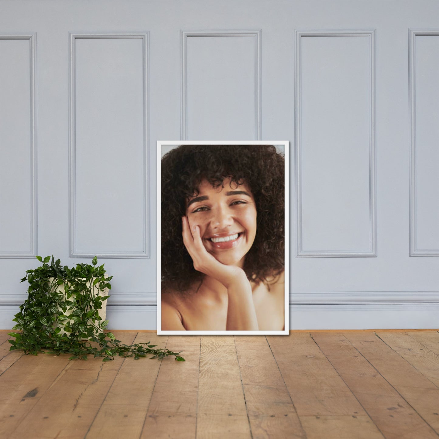 Framed Poster Wall Art Vertical: Priceless Smiles and Laughter (Print Model 0035)